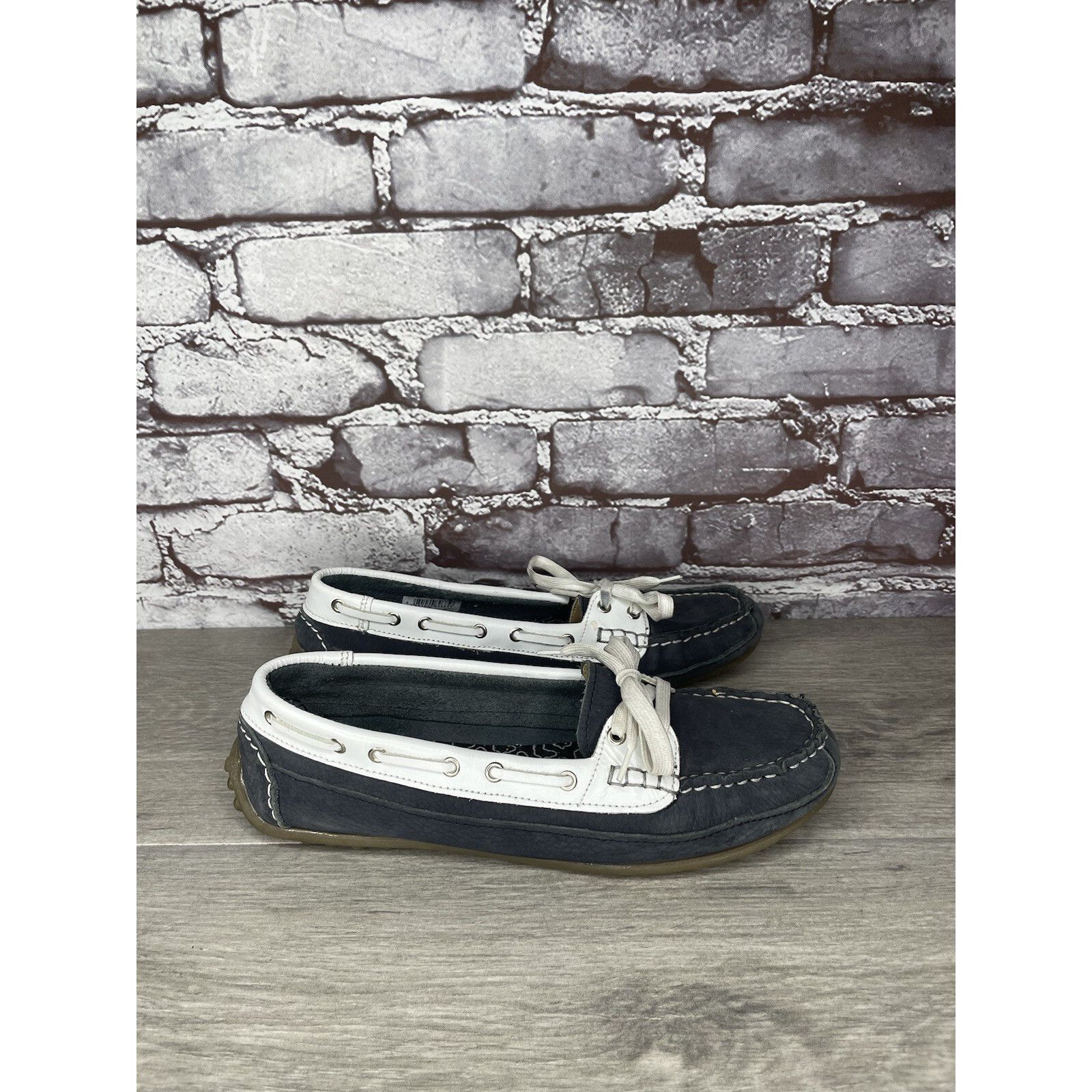 Other SOUL of AFRICA Nerina Juliet White Blue Leather Bow Ballet F Size US 7 / IT 37 - 3 Thumbnail