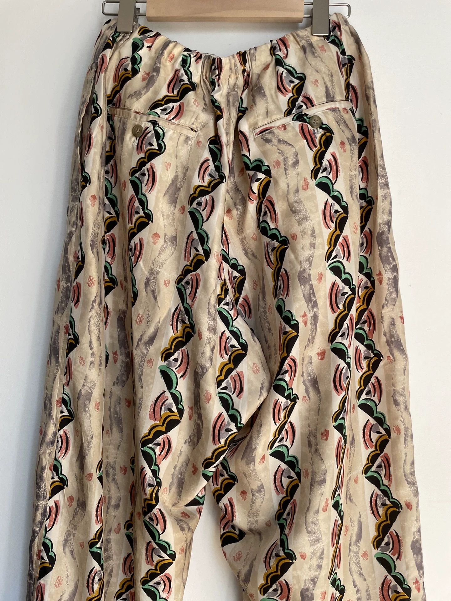 Yohji Yamamoto Yohji Yamamoto 1993SS Silk Patterned Trousers M Size US 32 / EU 48 - 1 Thumbnail