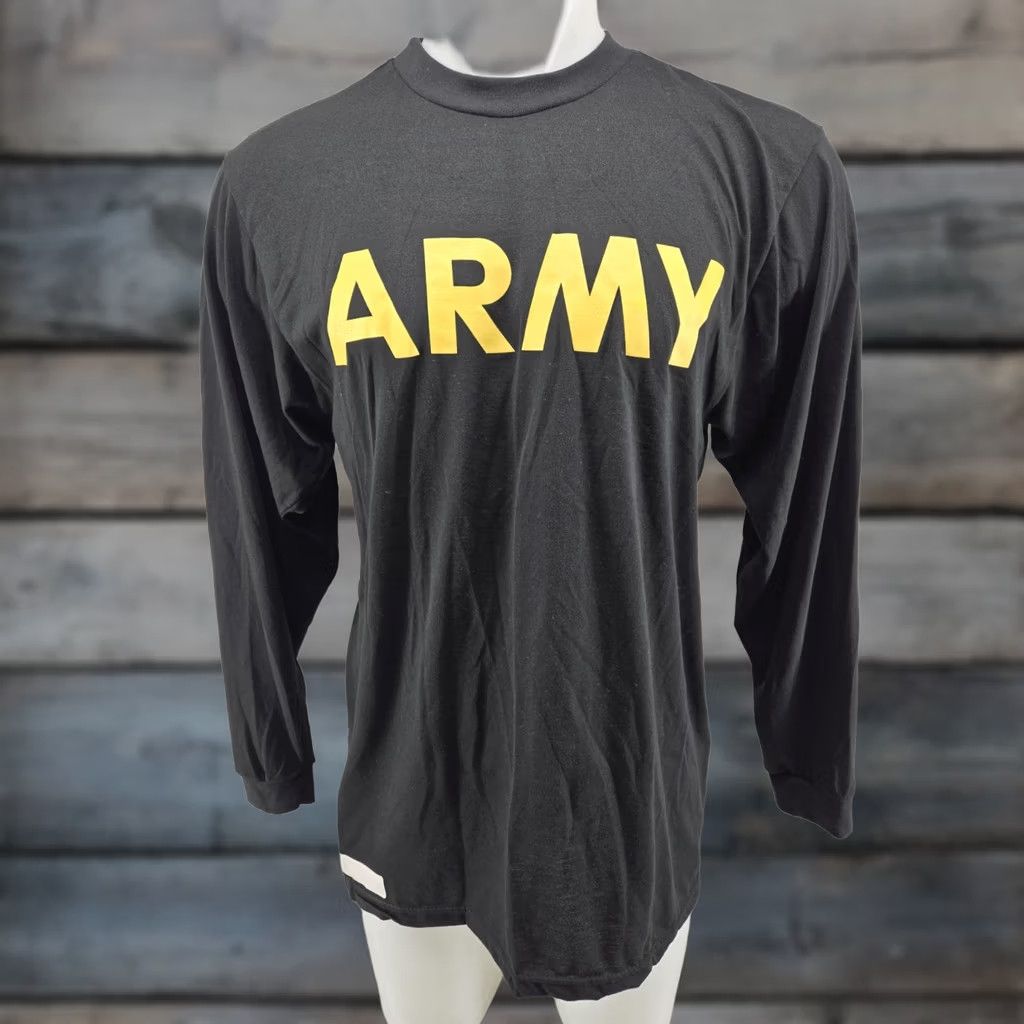 Vintage US Army APFU PT Long Sleeved Shirt Black M Mens Size US M / EU 48-50 / 2 - 1 Thumbnail