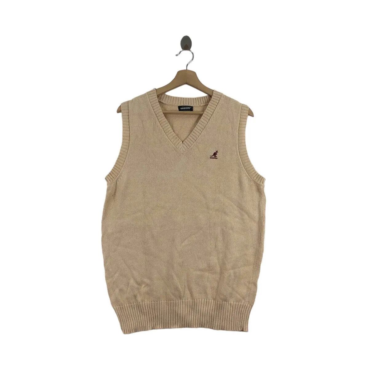 Kangol KANGOL UNITED KINGDOM Small Logo Knitwear Tank Top Sweater Size L / US 10 / IT 46 - 1 Thumbnail