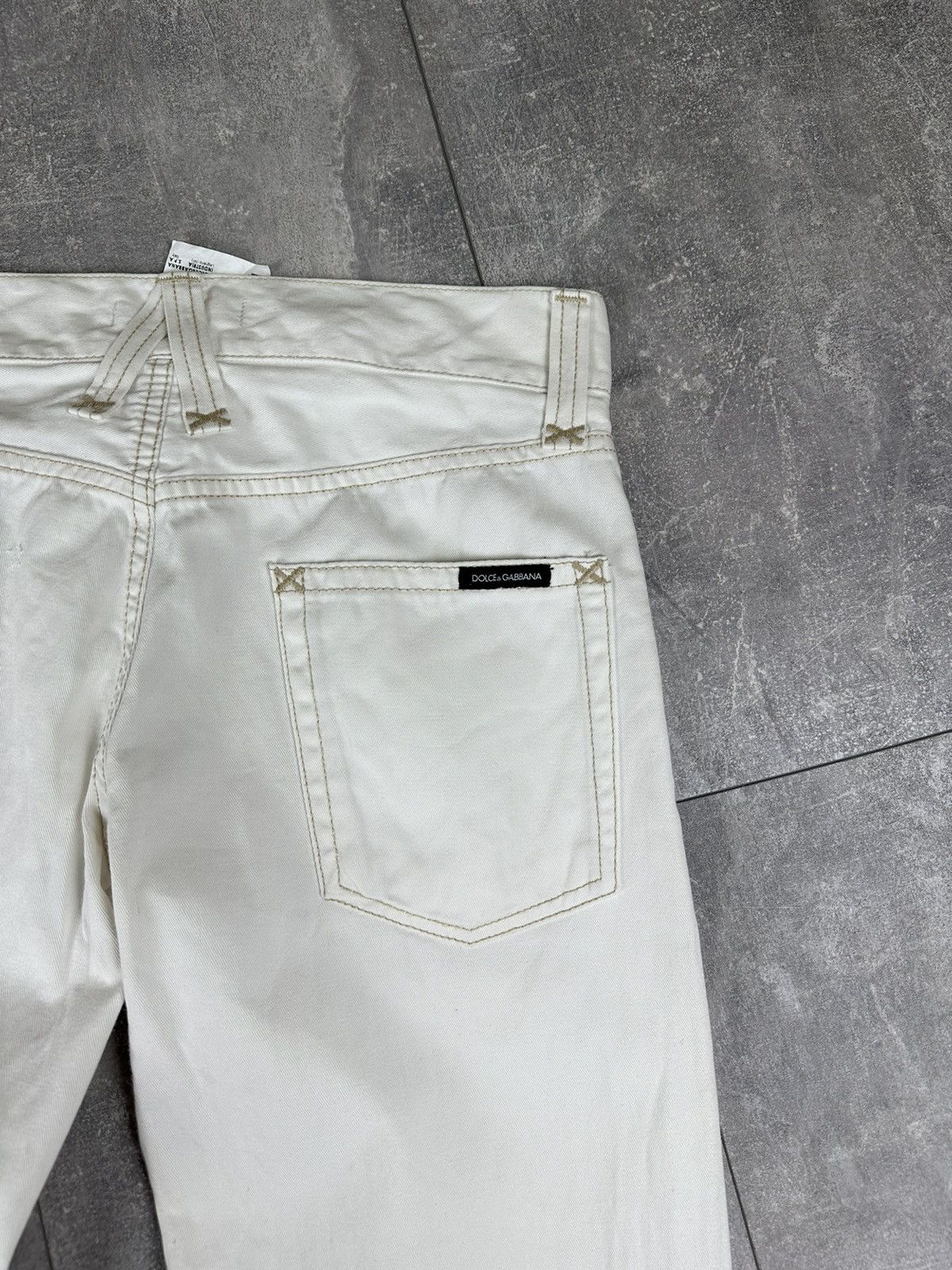 Dolce & Gabbana Dolce & Gabbana Logo Women’s Luxury White Jeans Size 28" / US 6 / IT 42 - 16 Thumbnail