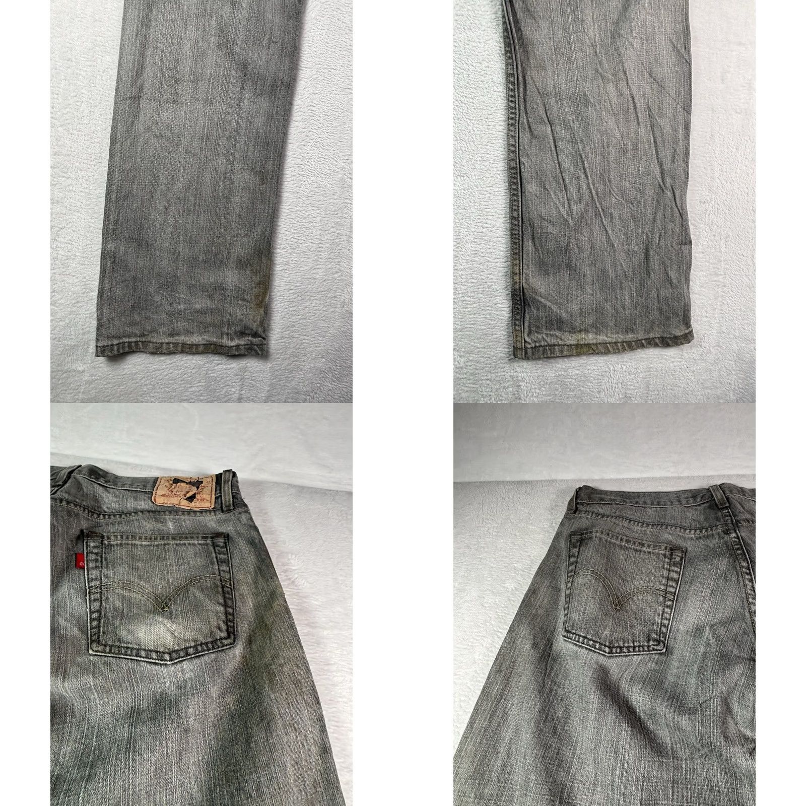 Levi's VINTAGE Levi's 514 Jeans Mens 34x32 Denim Straight Leg Jeans Gray 514 Straight Mens Regular Slim Stretch"} Size US 34 / EU 50 - 9 Thumbnail