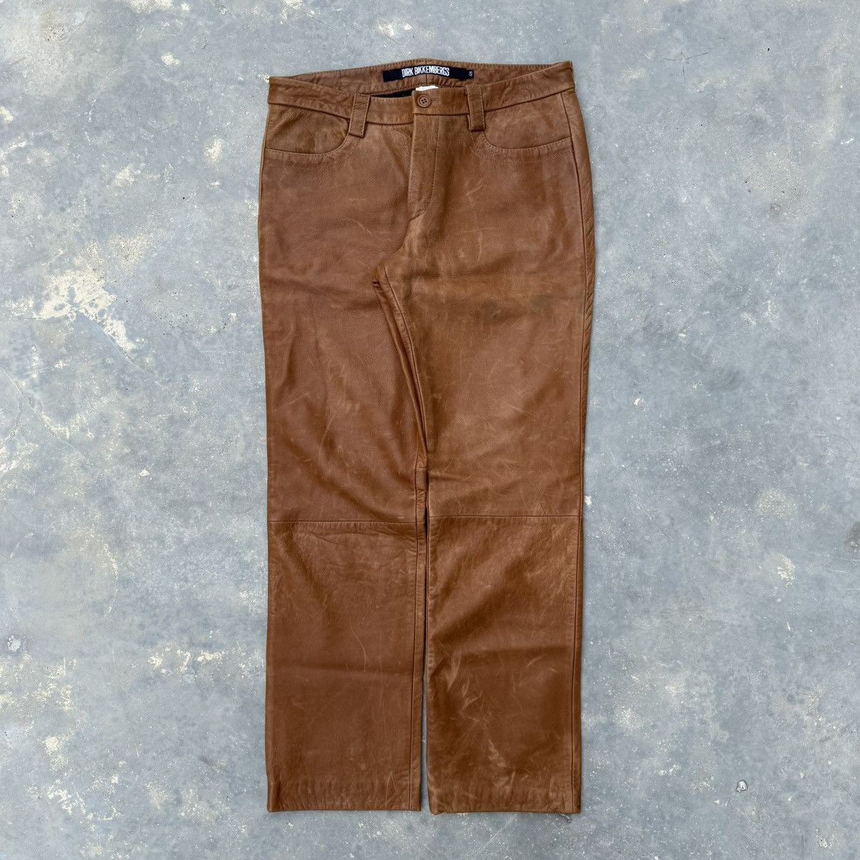 Dirk Bikkembergs Vintage Dirk Bikkembergs Lamb Leather Pants Size US 33 - 1 Thumbnail
