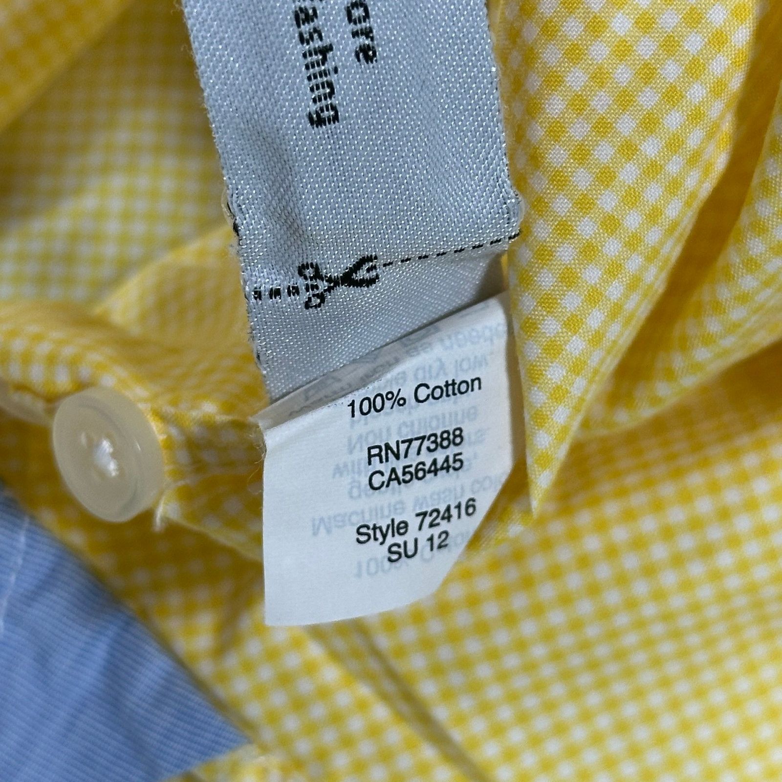 J.Crew J Crew Sewn For Yellow Gingham Button Down Shirt Size M Size US M / EU 48-50 / 2 - 6 Thumbnail