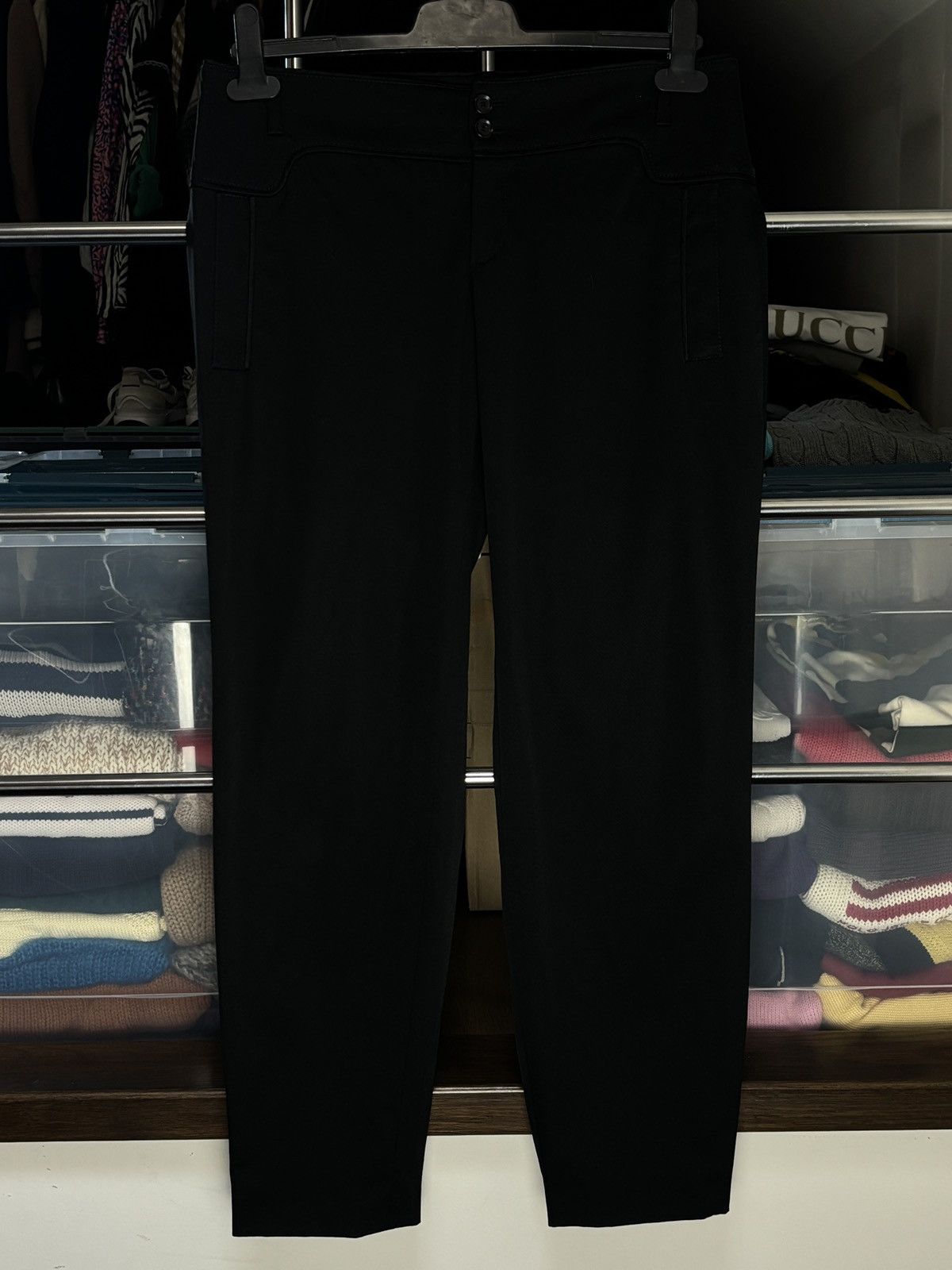 Gucci Gucci Vintage Black Wool Pants Size 28" / US 6 / IT 42 - 1 Thumbnail
