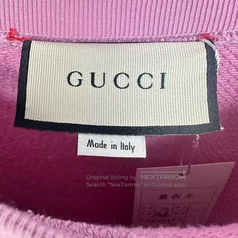 Gucci Gucci Pink pineapple big logo letter round-neck long-sleev Size M / US 6-8 / IT 42-44 - 4 Thumbnail
