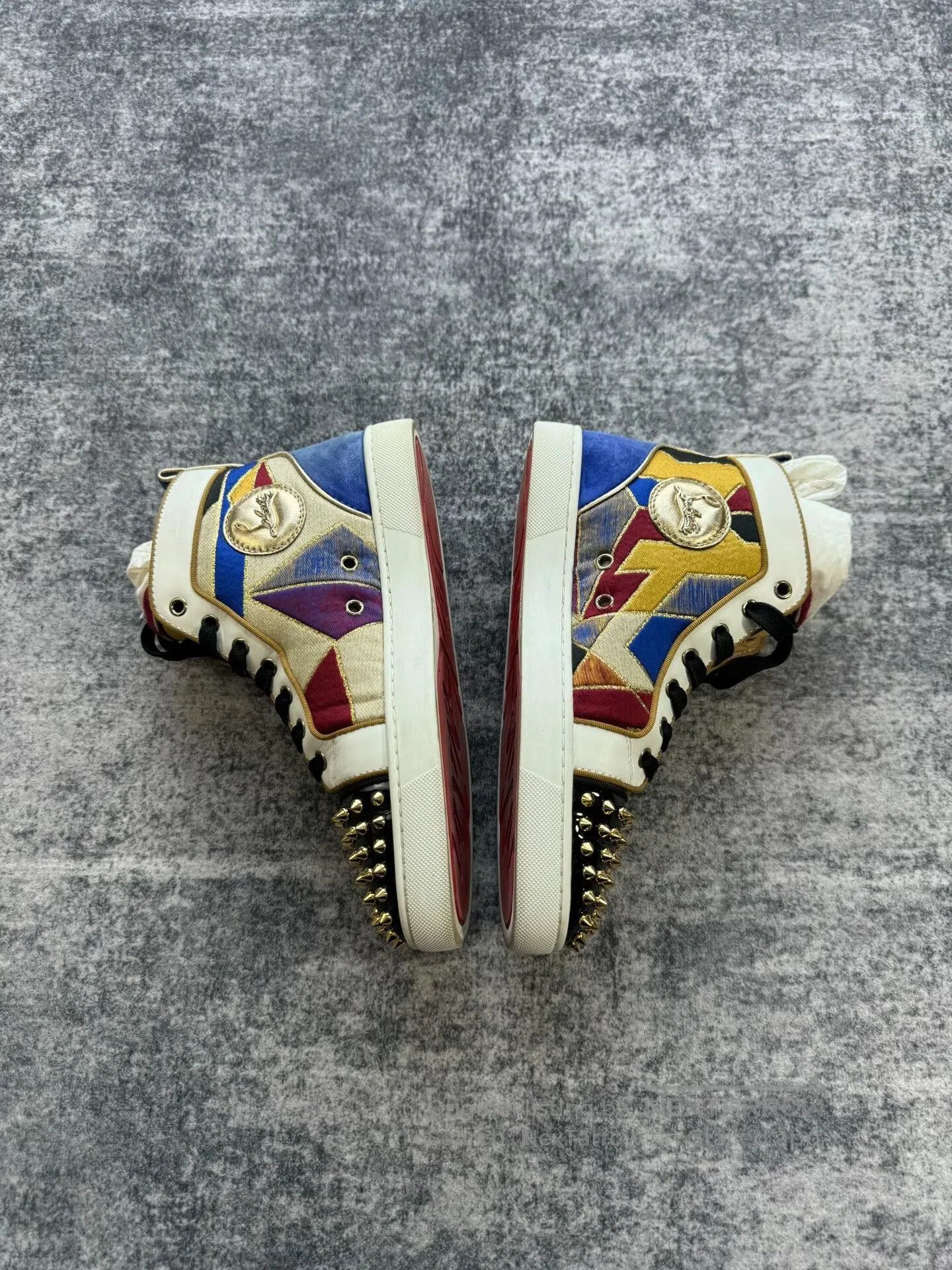 Christian Louboutin Christian Louboutin Colorful High-Top Sneakers. Size US 10.5 / IT 40.5 - 4 Thumbnail