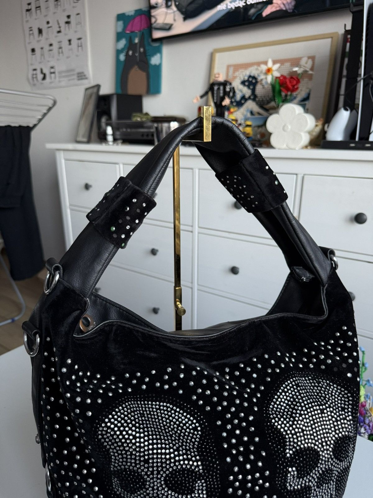Affliction × Japanese Brand VIntage y2k leather shoulder hand bag avantgarde opium retro Size ONE SIZE - 5 Thumbnail