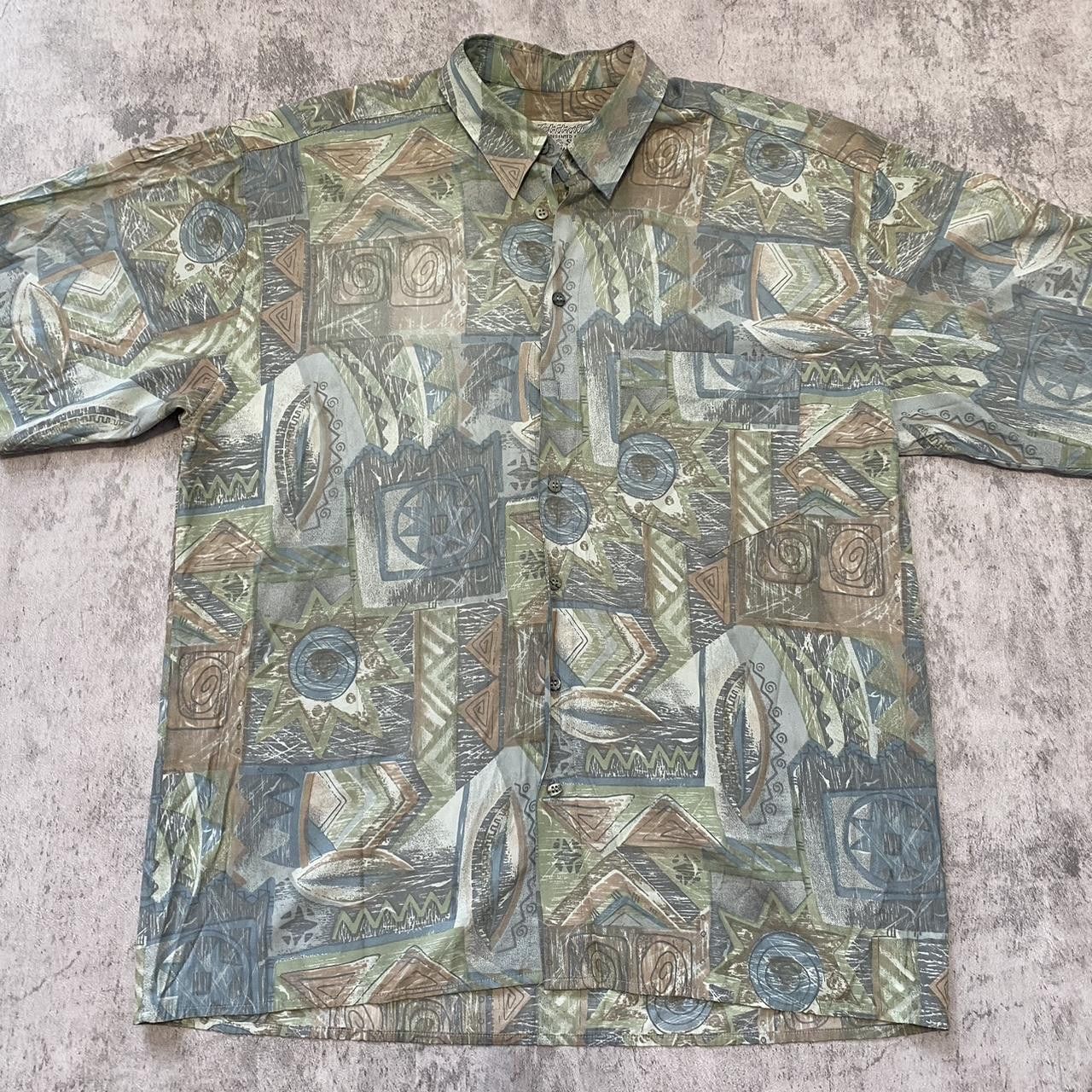Other Green and grey Hawaiian-style shirt # Size US XL / EU 56 / 4 - 1 Thumbnail
