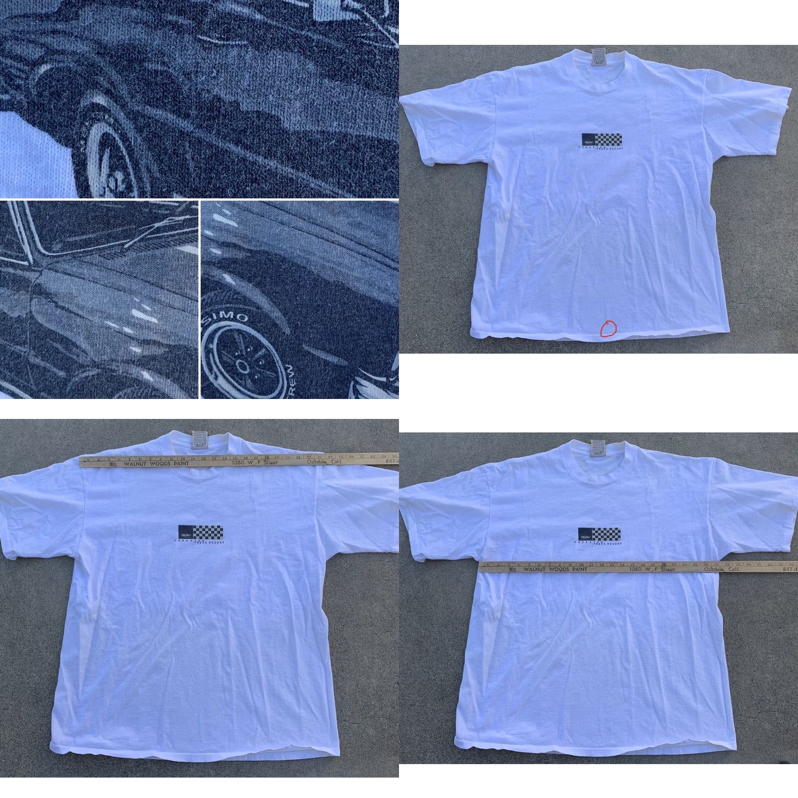 Mossimo VINTAGE Mossimo Limited Edition Graphic t-shirt Unbeaten Track Record Mustang XL Men XL White Graphic Tee 1990s USA Size US XL / EU 56 / 4 - 8 Thumbnail