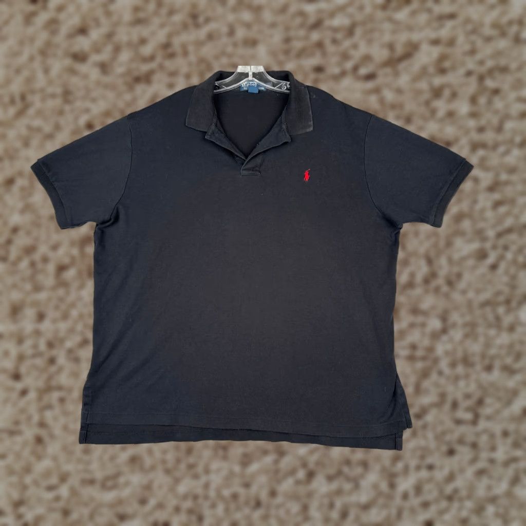 Polo Ralph Lauren VINTAGE Polo Ralph Lauren Polo Shirt Men 2XL Black 100% Cotton Polo Shirt Embroidered Logo Classic Fit Short Sleeve Shirts Mens Size US XXL / EU 58 / 5 - 1 Thumbnail