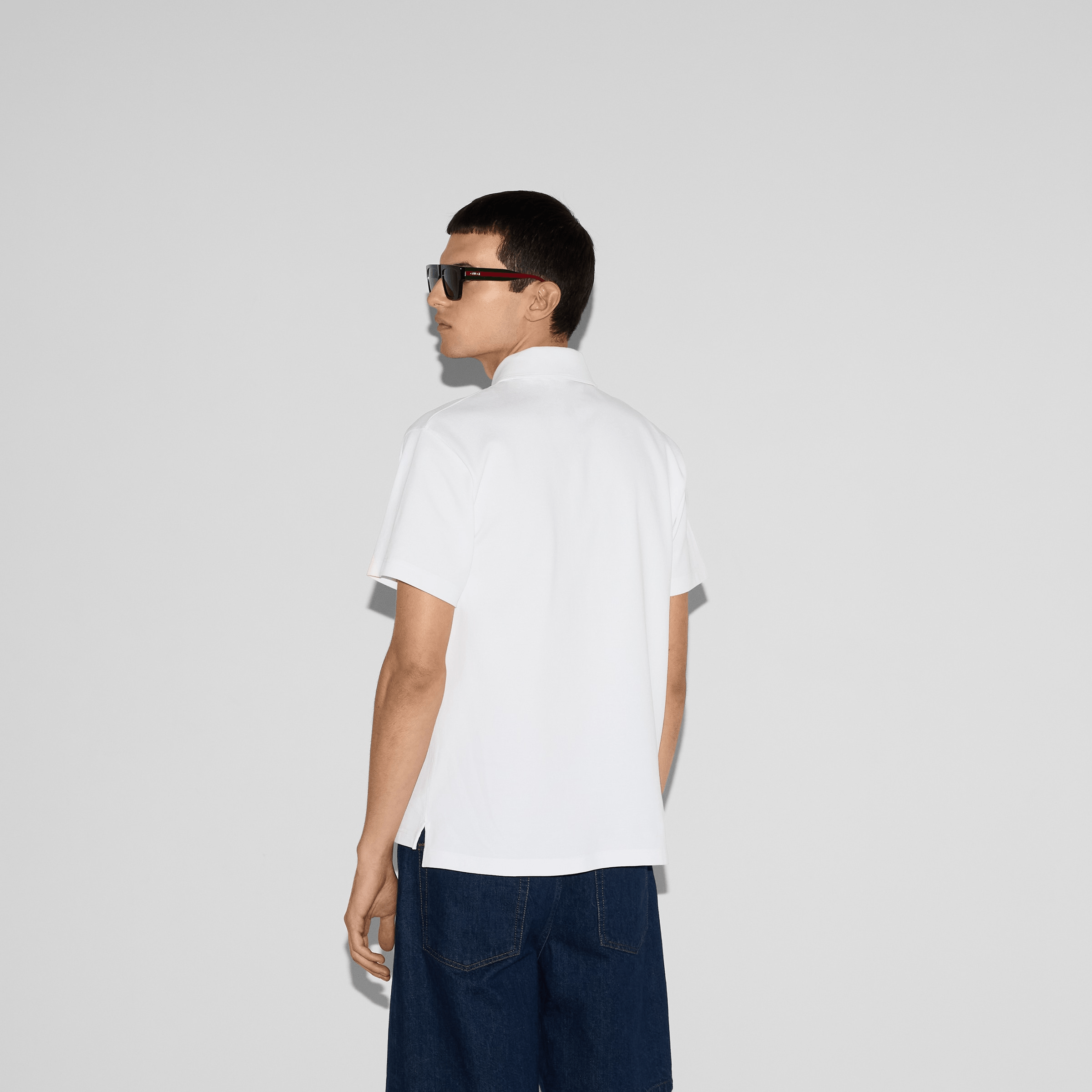 Designer White Polo Shirt – Timeless Elegance in a Wardrobe Staple Size US M / EU 48-50 / 2 - 2 Thumbnail