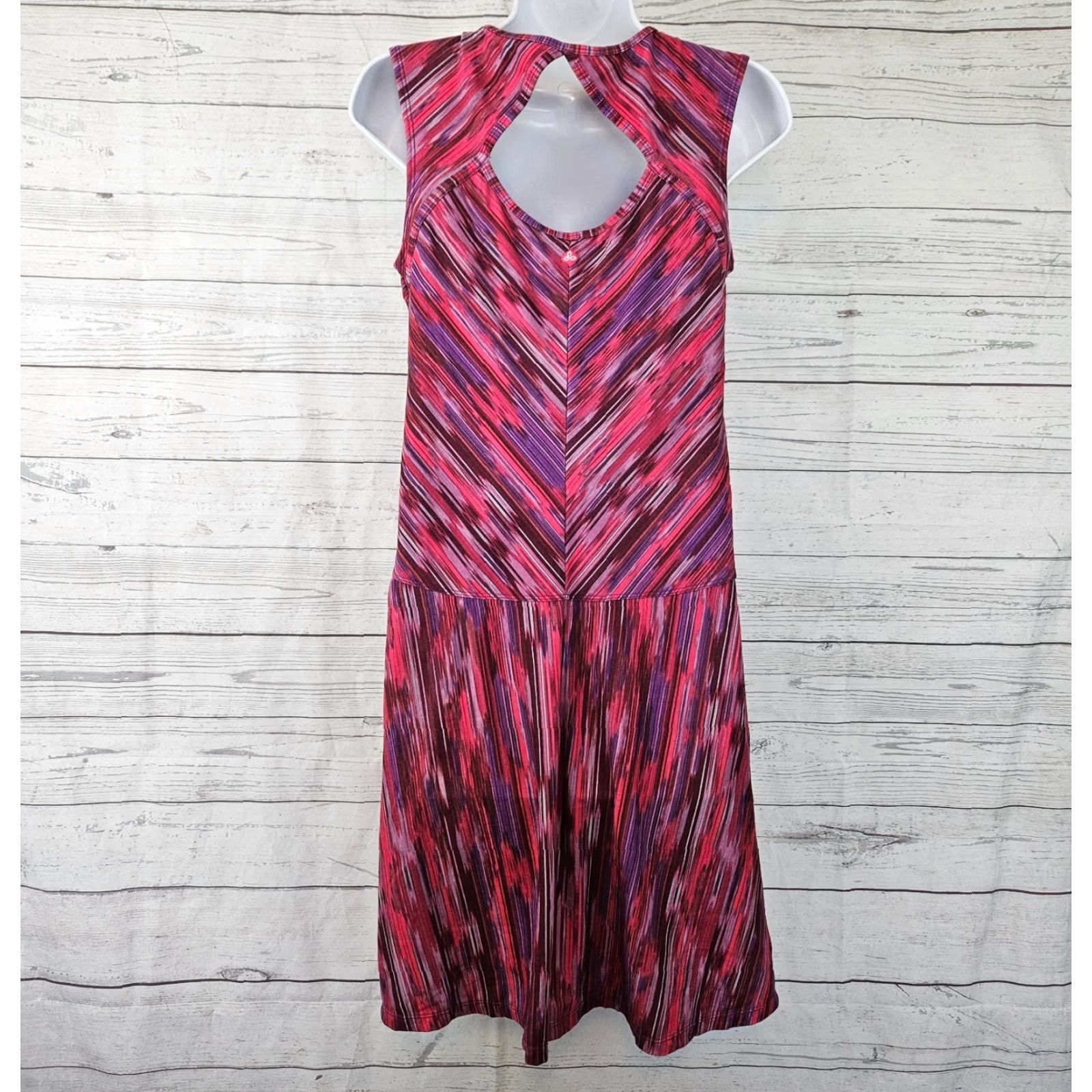 Prana Prana Alec Dress Womens Small Pink Sleeveless Cutout A-Line 35" Knee Length Dress Vintage No Size S / US 4 / IT 40 - 3 Thumbnail