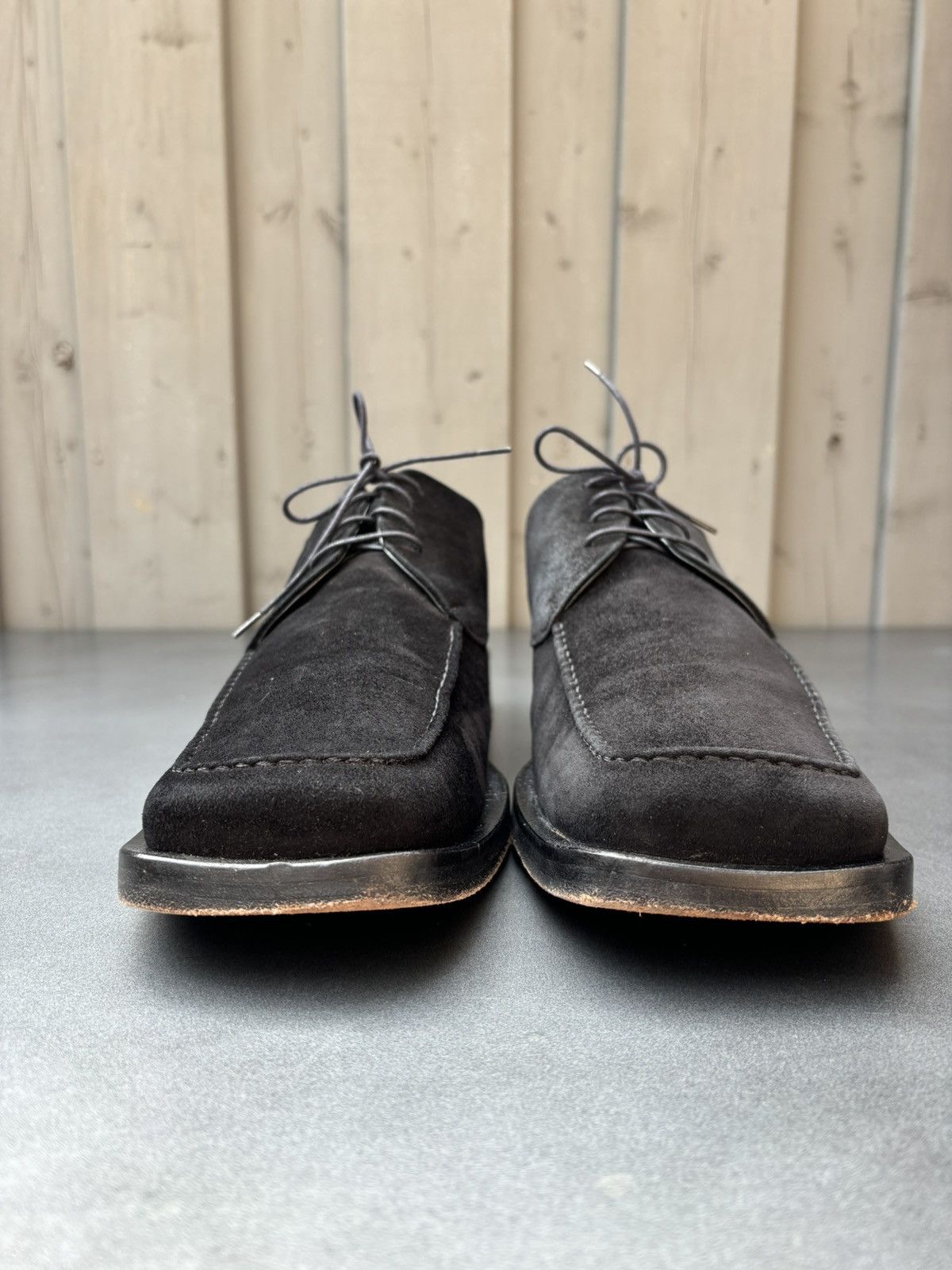 Gianfranco Ferre × Vintage Vintage Gianfranco Ferre Square Toe Suede Dress Shoes 80s 90 Size US 10.5 / EU 43-44 - 8 Thumbnail