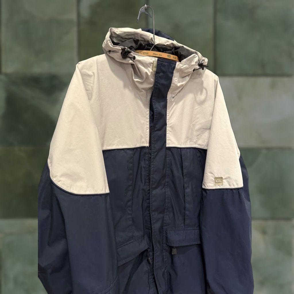 Quiksilver VINTAGE Quiksilver Jacket Men’s Medium Navy Silver Parka Winter Skiing Parka Mens Size US M / EU 48-50 / 2 - 1 Thumbnail