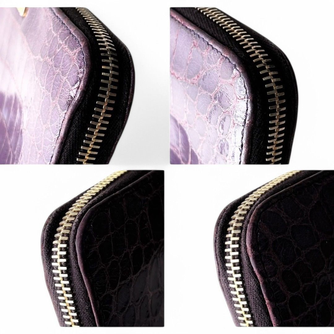 Miu Miu Miu Miu - Crocodile Vintage Purse Wallet Purple Size ONE SIZE - 6 Thumbnail