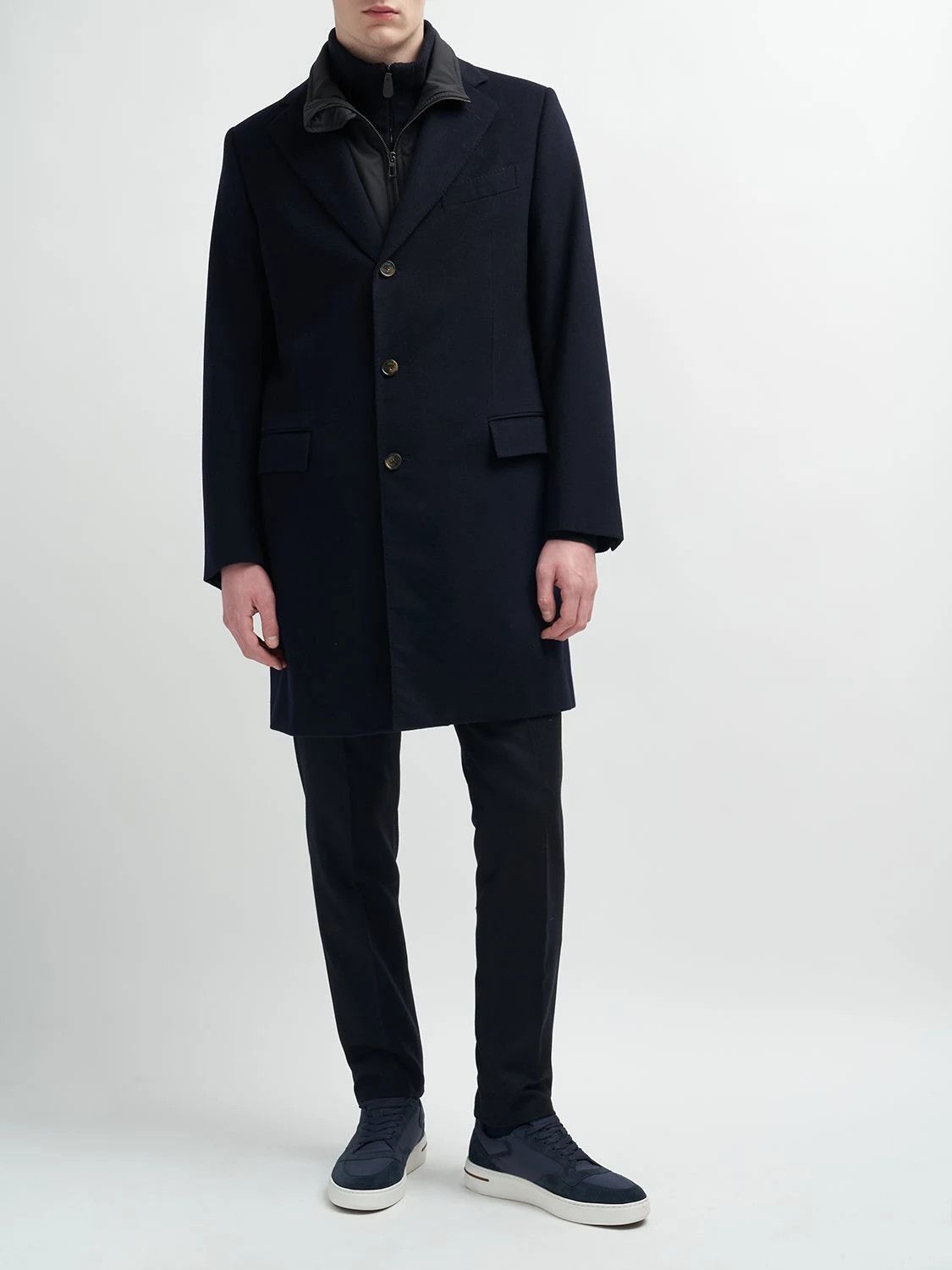 Loro Piana o1srvl11e0424 Torino Coat in Navy Blue Size US S / EU 44-46 / 1 - 3 Thumbnail