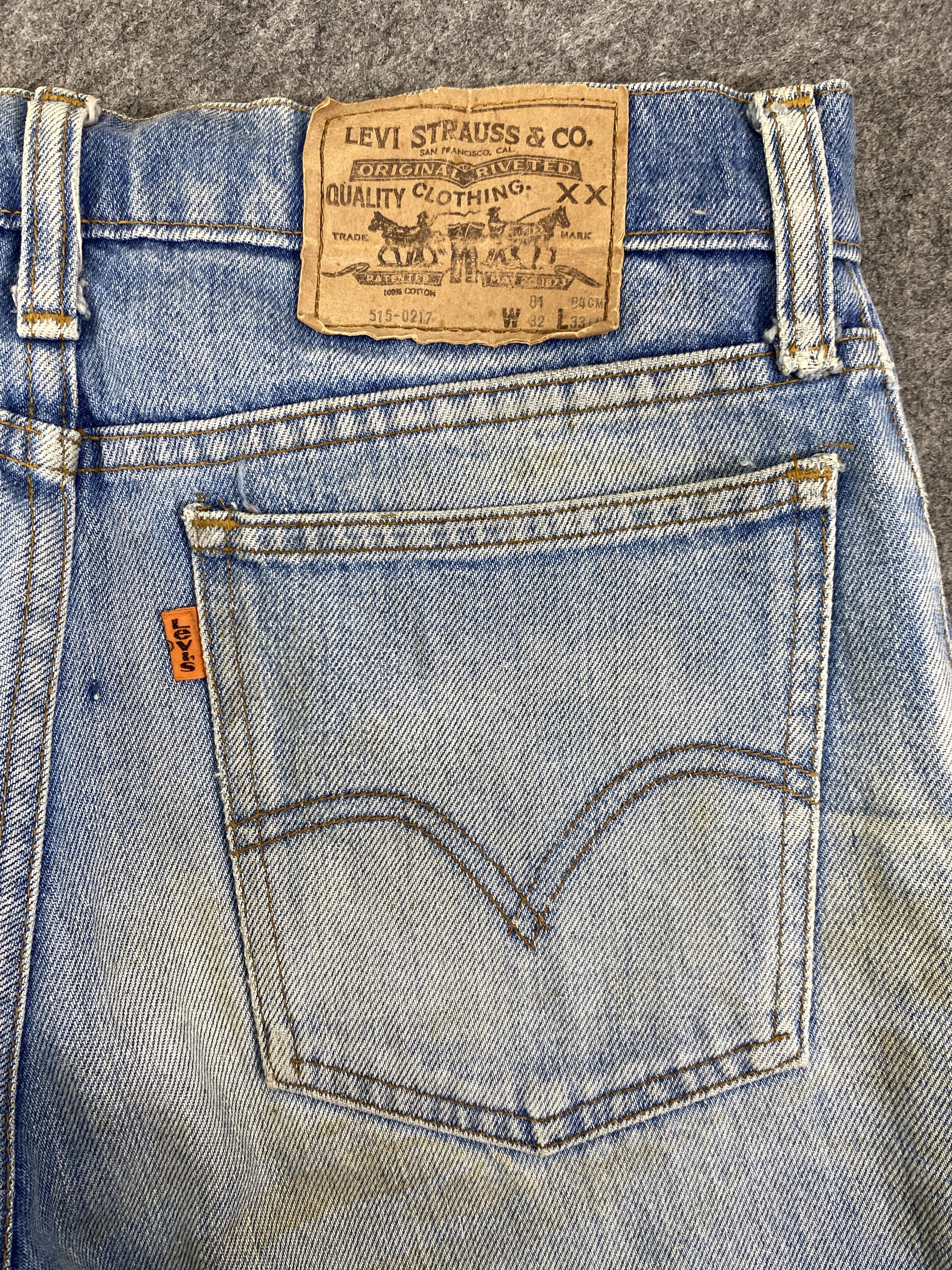 Levi's Dirty Light Blue Vintage Levis 515 Orange Tab 31x30 -JN3238 Size US 31 - 11 Thumbnail