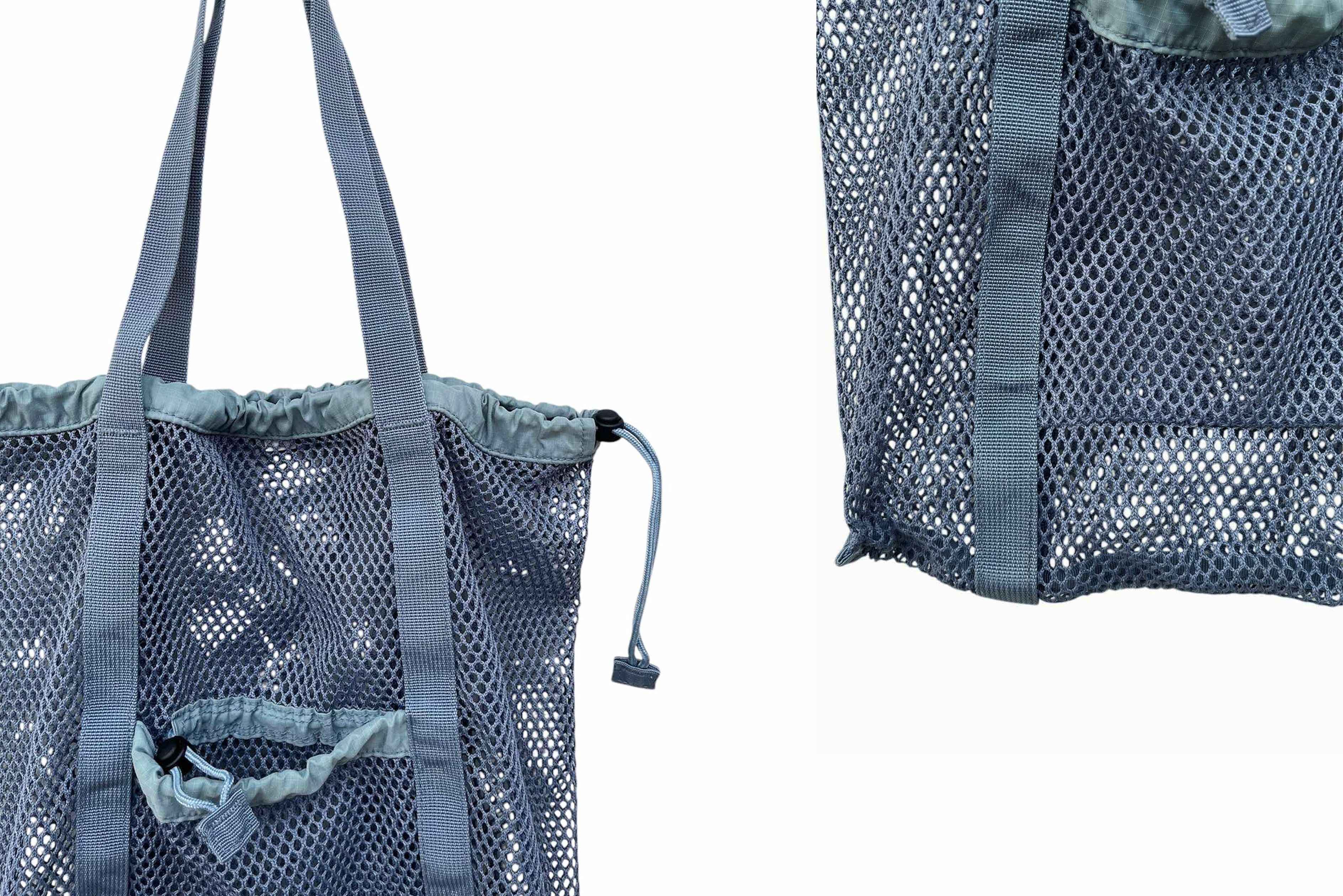 Uniqlo UNIQLO Misty Blue Mesh drawstring tote bag, see through Size ONE SIZE - 3 Thumbnail