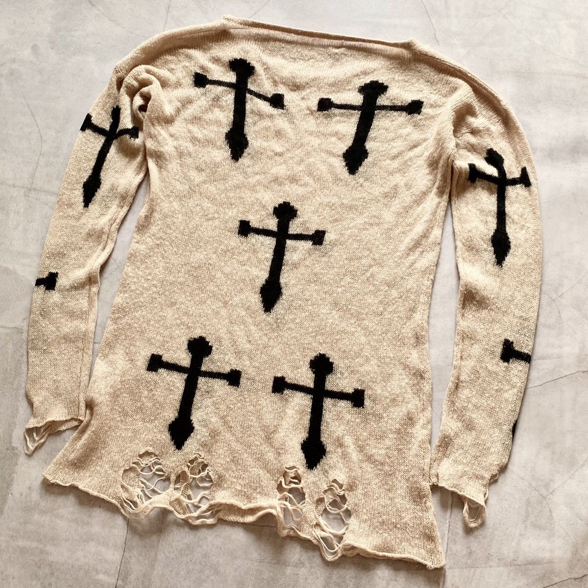 Hysteric Glamour Punk Knit Cross Hysteric Glamour Style Long Sleeve Tee LGB Size M / US 6-8 / IT 42-44 - 4 Thumbnail