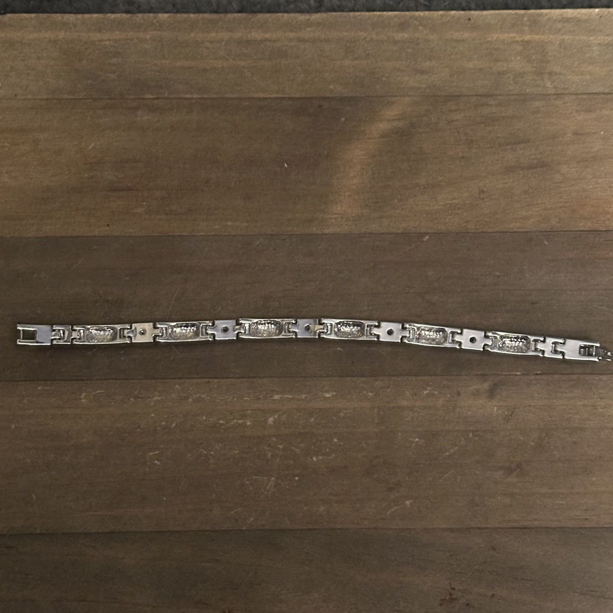 Other Stainless steel rectangle link and rhinestone link bracelet Size ONE SIZE - 4 Thumbnail