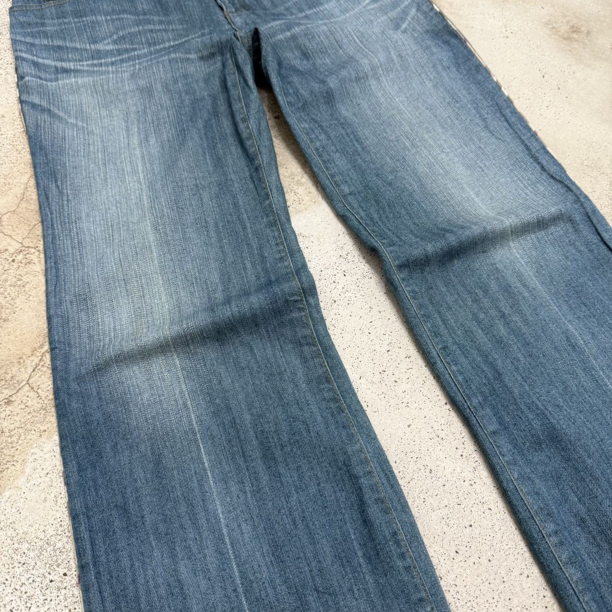 Burberry Flare Burberry Nova Check Line Whisker Denim Pants Size 27" / US 4 / IT 40 - 5 Thumbnail