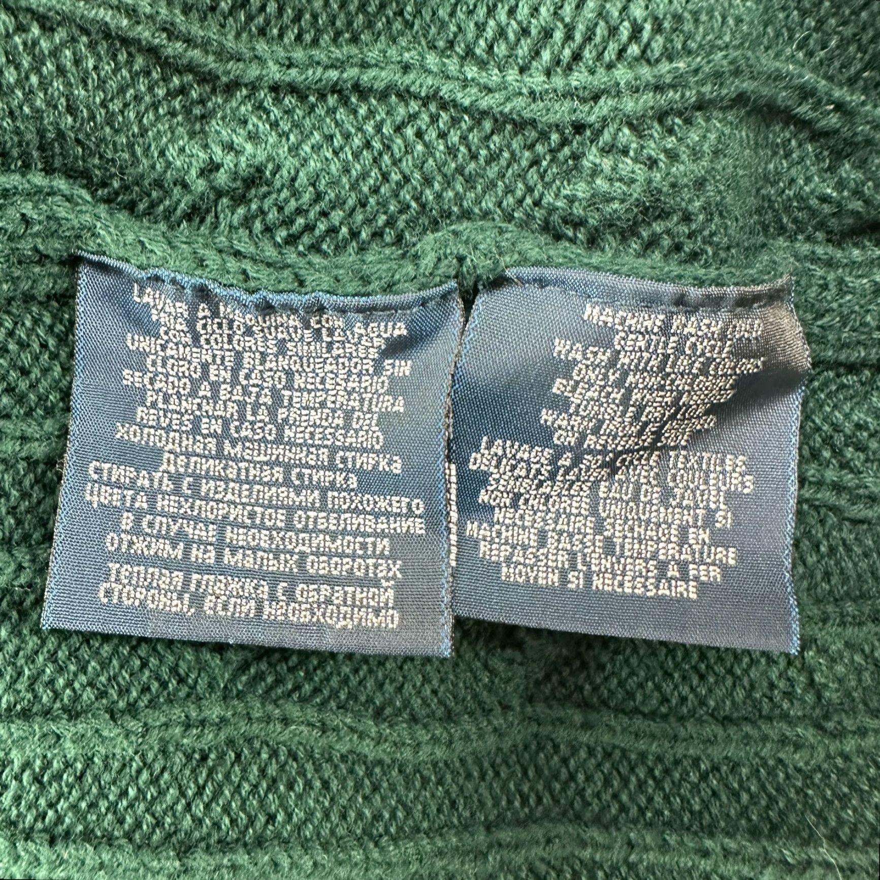 Polo Ralph Lauren VINTAGE Ralph Lauren Sport Sweater Women XL Green Crew Neck Cable Knit Pony 90s Size XL / US 12-14 / IT 48-50 - 5 Thumbnail