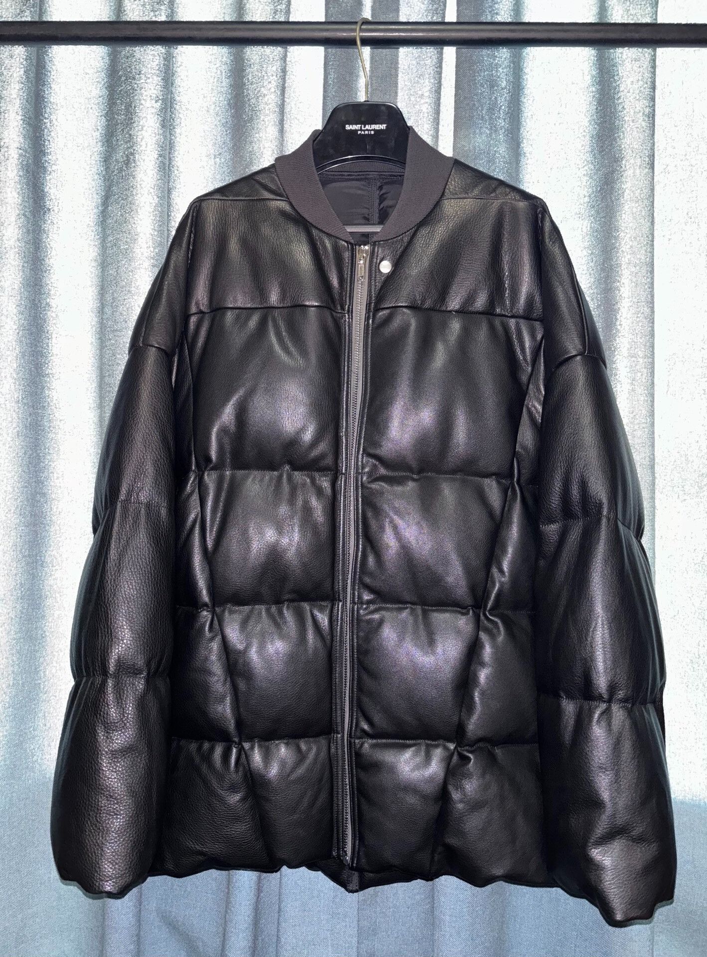Rick Owens Rick Owens Black Leather Down Jacket Size US M / EU 48-50 / 2 - 1 Thumbnail