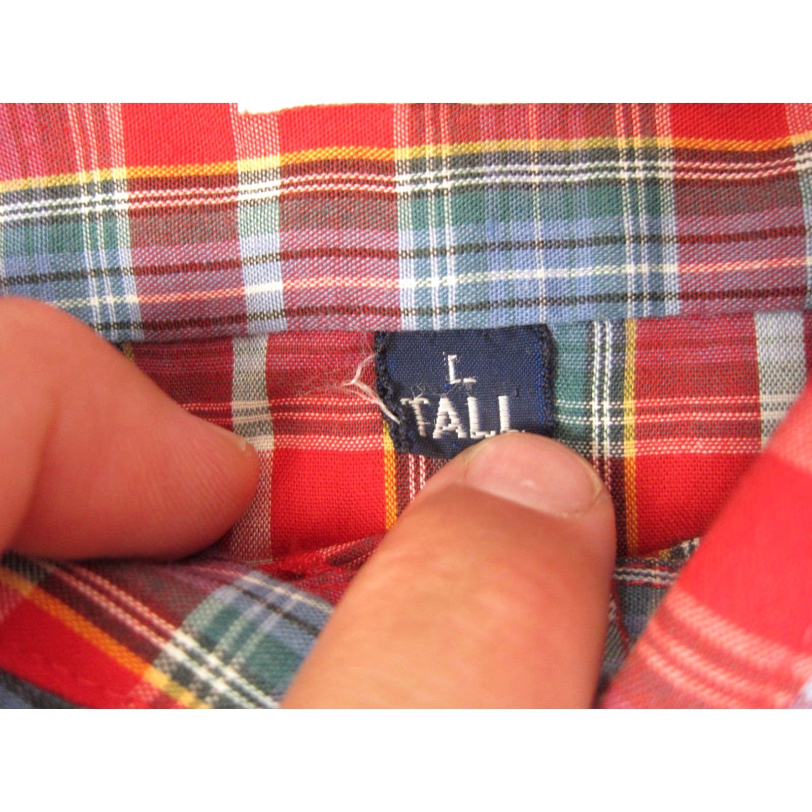 Enro VINTAGE ENRO Shirt Mens LT Red Plaid Button-Up Short Sleeve Casual Workwear 80s 90s Outdoor Camp Classic Made in USA Size US L / EU 52-54 / 3 - 5 Thumbnail