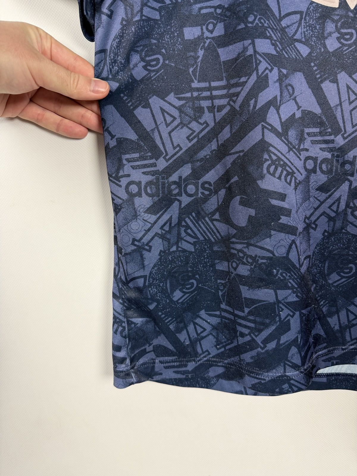 Adidas Adidas Vintage 90s Big Logo Jersey Soccer Tee Made in U.K. Size US L / EU 52-54 / 3 - 14 Thumbnail