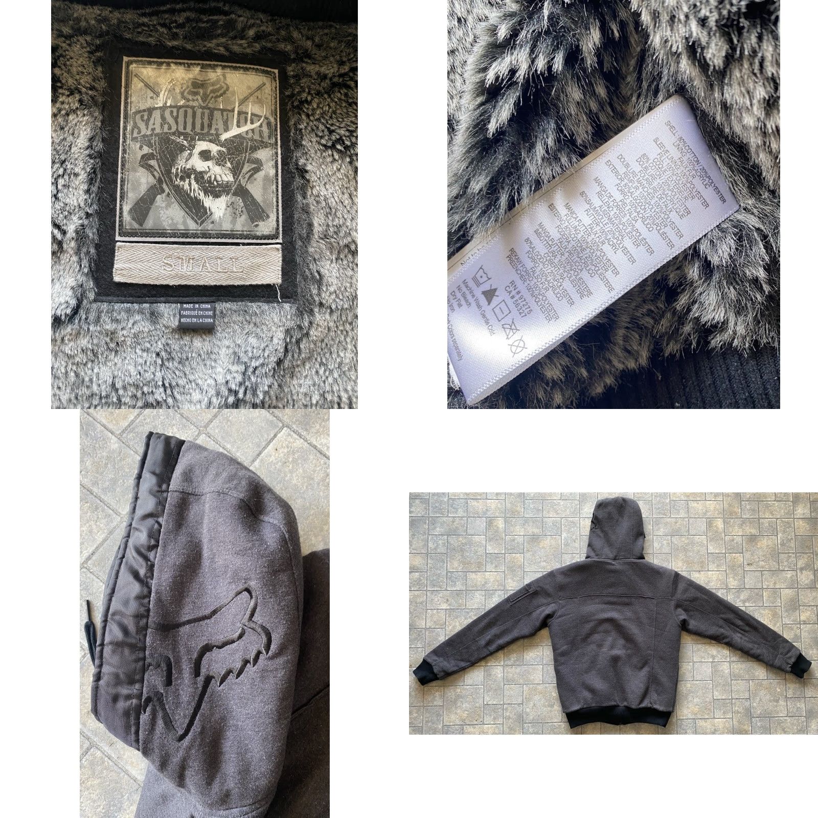 Vintage Fox Hoodie Full Zip Men’s Small S Gray Sasquatch Size US S / EU 44-46 / 1 - 9 Thumbnail