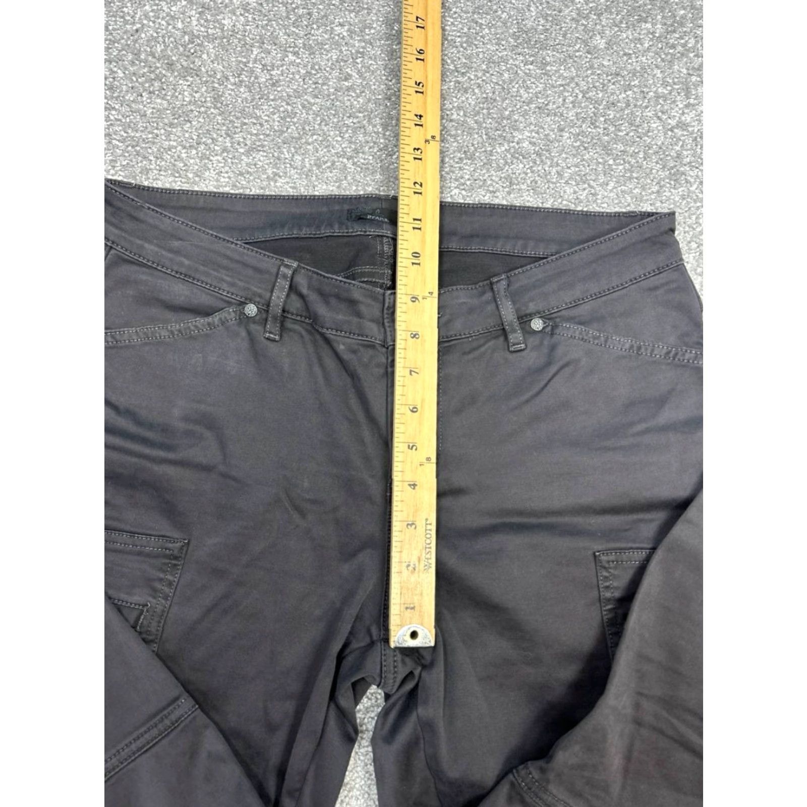 Prana prAna Louisa Pants 10 Black Cargo Cotton Stretch Mid Rise Skinny Leg Womens Size 32" / US 10 / IT 46 - 3 Thumbnail