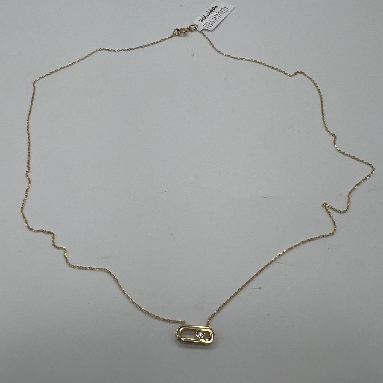 Other New 14K Solid Gold Necklace Italy Oval Link Pendant 1.4g Size ONE SIZE - 6 Thumbnail