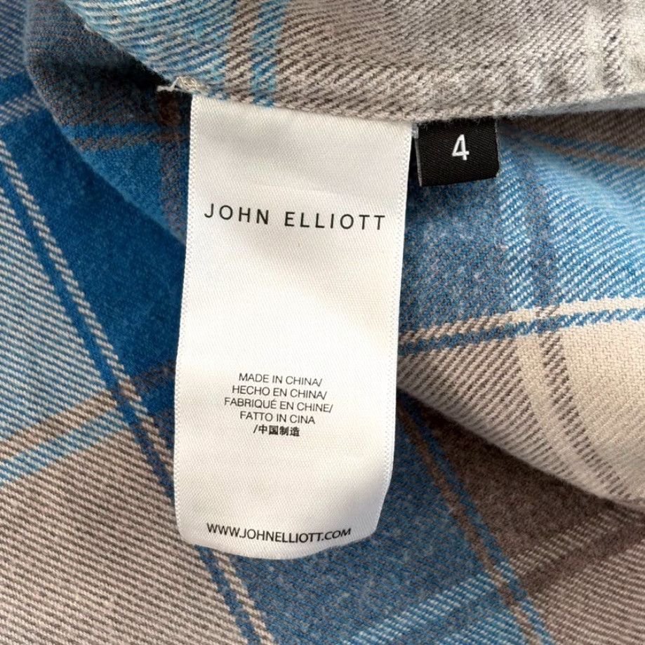 John Elliott John Elliott Hemi Oversized Shirt Point Sur Check Men XL Blue Cotton Flannel Button-Up Casual Designer) Size US XL / EU 56 / 4 - 7 Thumbnail