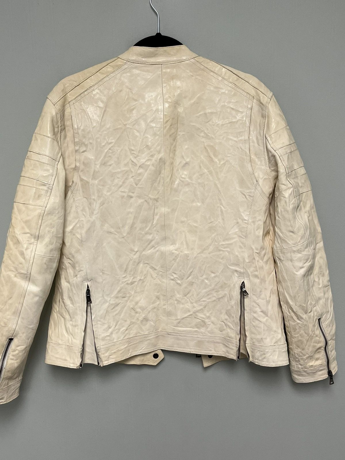 John Varvatos Off White Moto Jacket. Size US S / EU 44-46 / 1 - 13 Thumbnail
