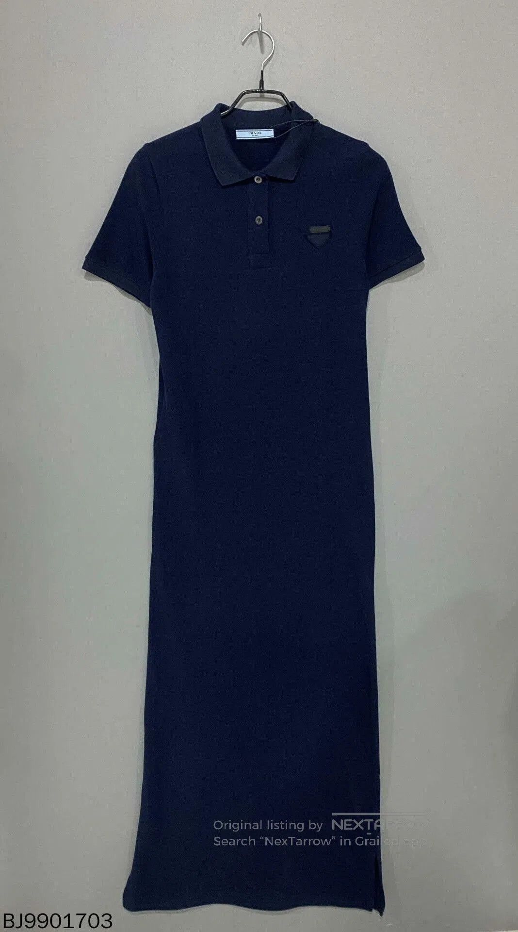 Prada Prada SS23 Dark Blue Long Polo Dress. Size XS / US 0-2 / IT 36-38 - 2 Thumbnail