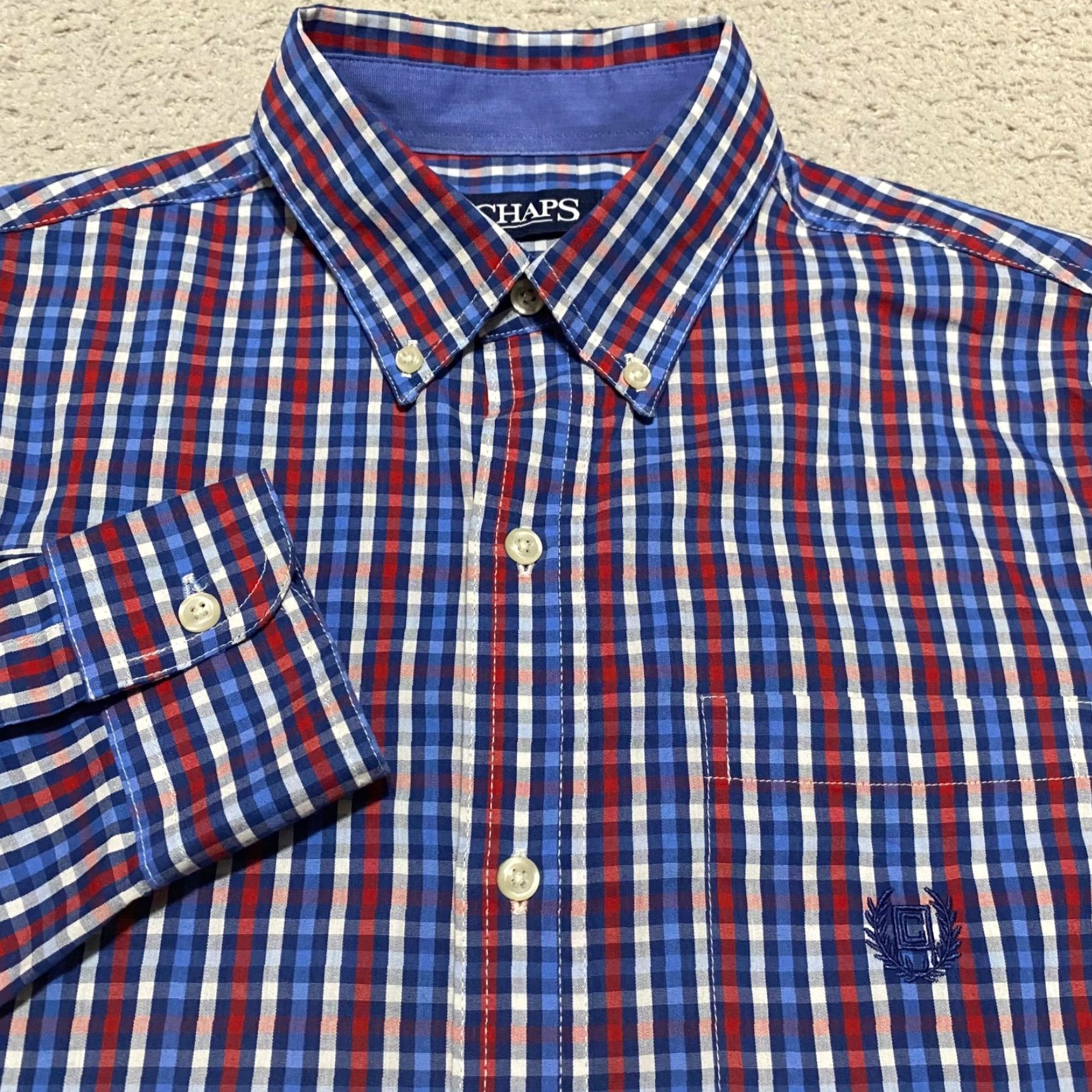 Chaps Ralph Lauren Chaps Mens Small Shirt Multicolor Plaid Long Sleeve Button-Down Shirt For Casual Size US S / EU 44-46 / 1 - 5 Thumbnail