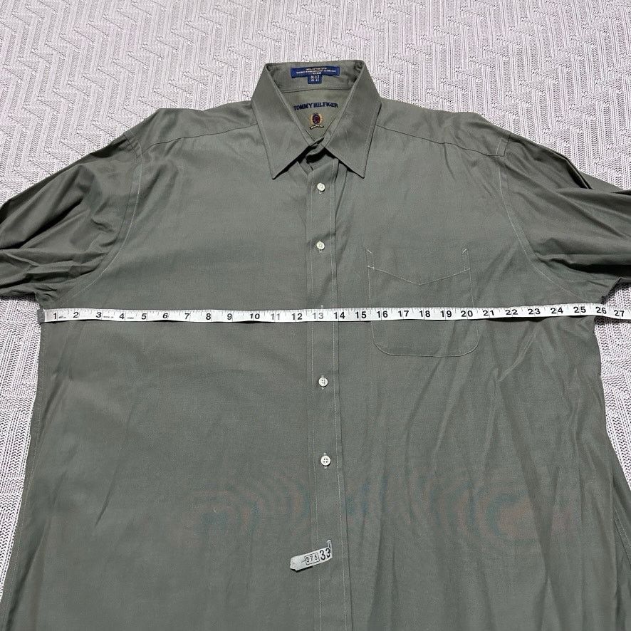 Tommy Hilfiger Vintage Tommy Hilfiger olive green button down 16.5 Size US L / EU 52-54 / 3 - 5 Thumbnail