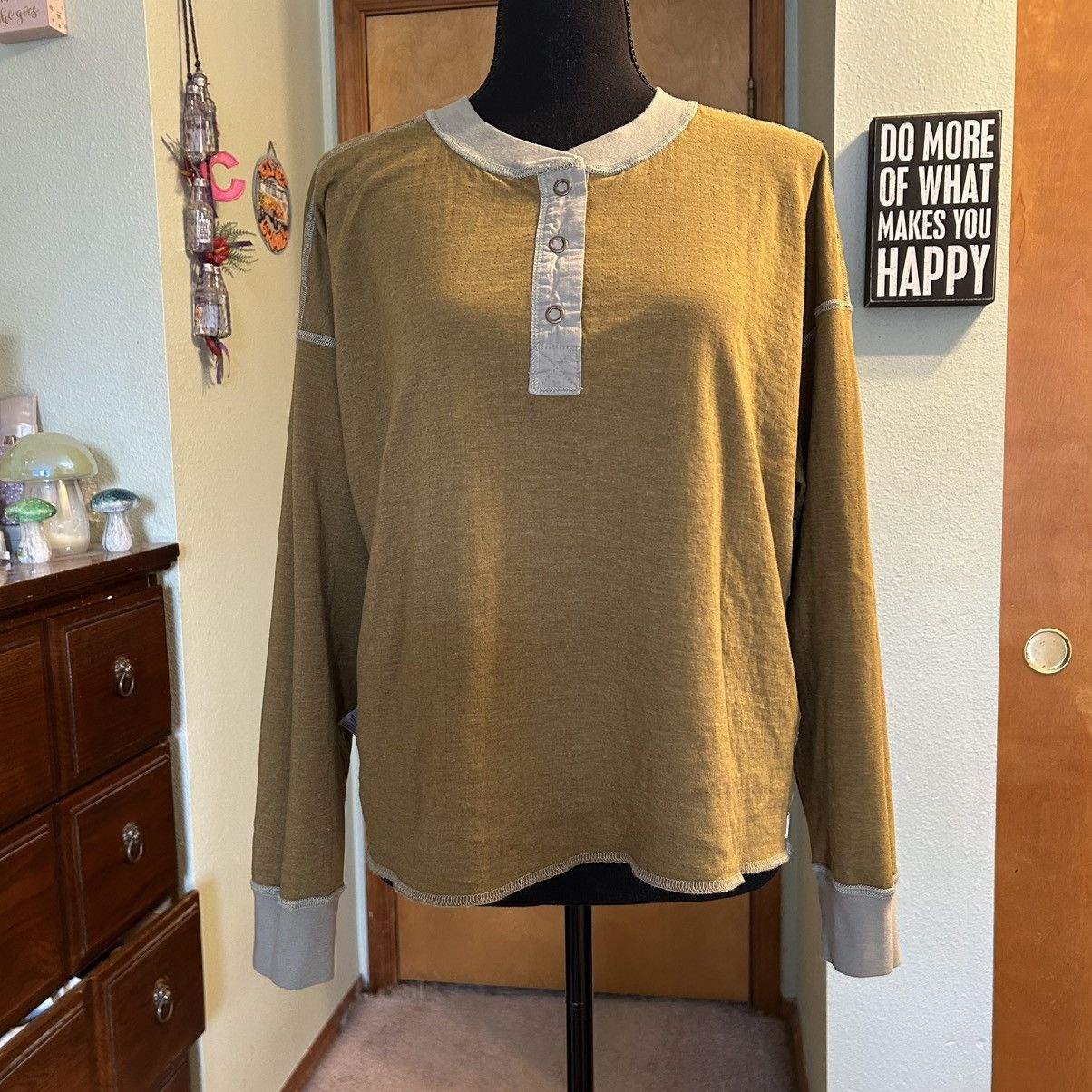 Toad&Co Toad&Co Nord Reversible long sleeve Henley green/mustard L Size L / US 10 / IT 46 - 2 Thumbnail
