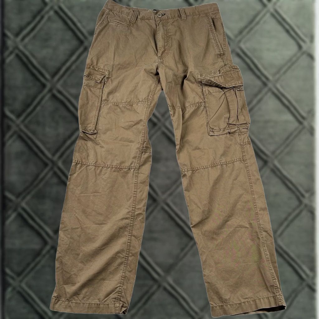 Vintage VINTAGE NAVY Pants Cargo 34x32 Mens Blue Canvas 90s Y2K Army Grunge Utility Straight Size US 34 / EU 50 - 1 Thumbnail