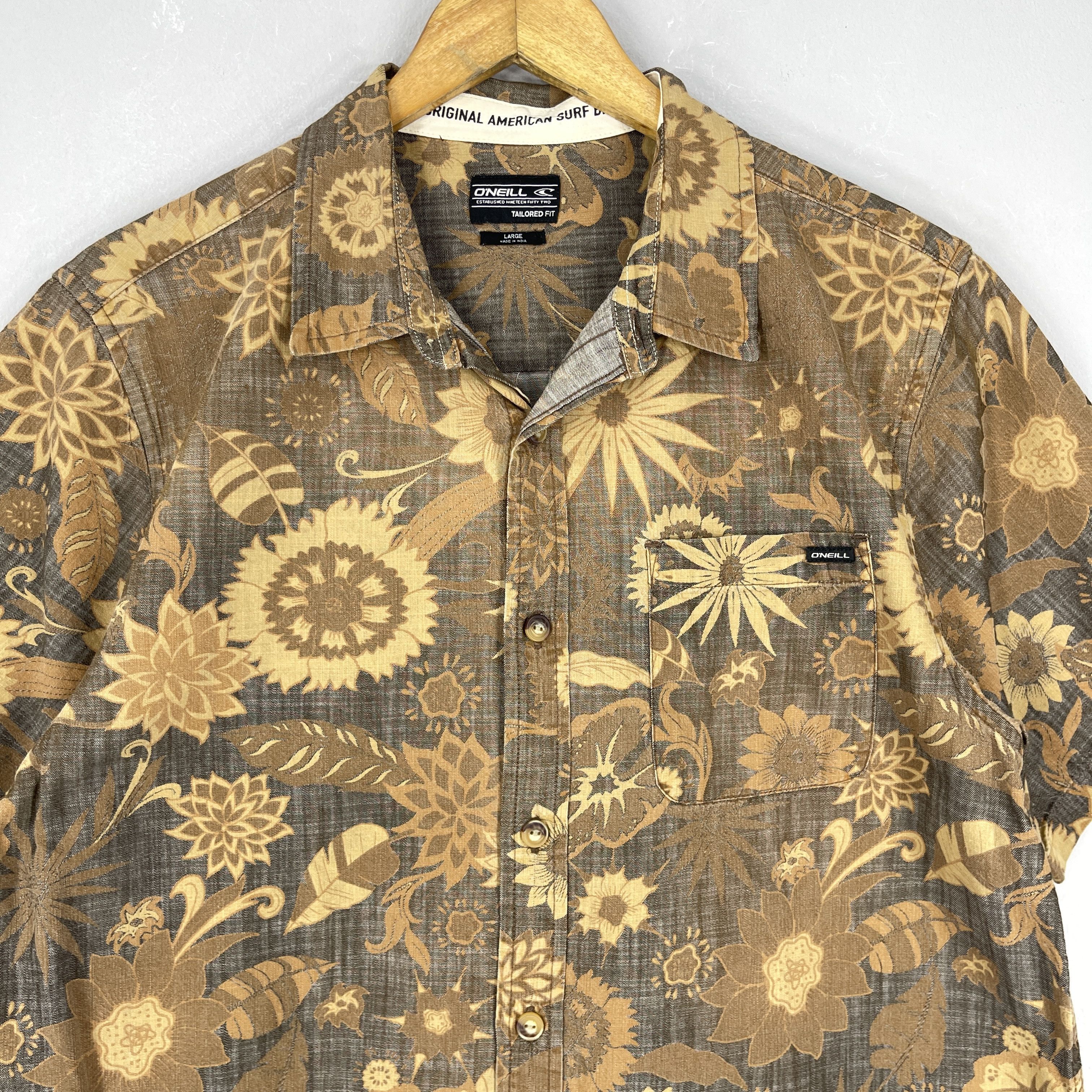 O'Neill Vintage O'Neill Floral Motive Printed Hawaiian Shirt Size US M / EU 48-50 / 2 - 2 Thumbnail