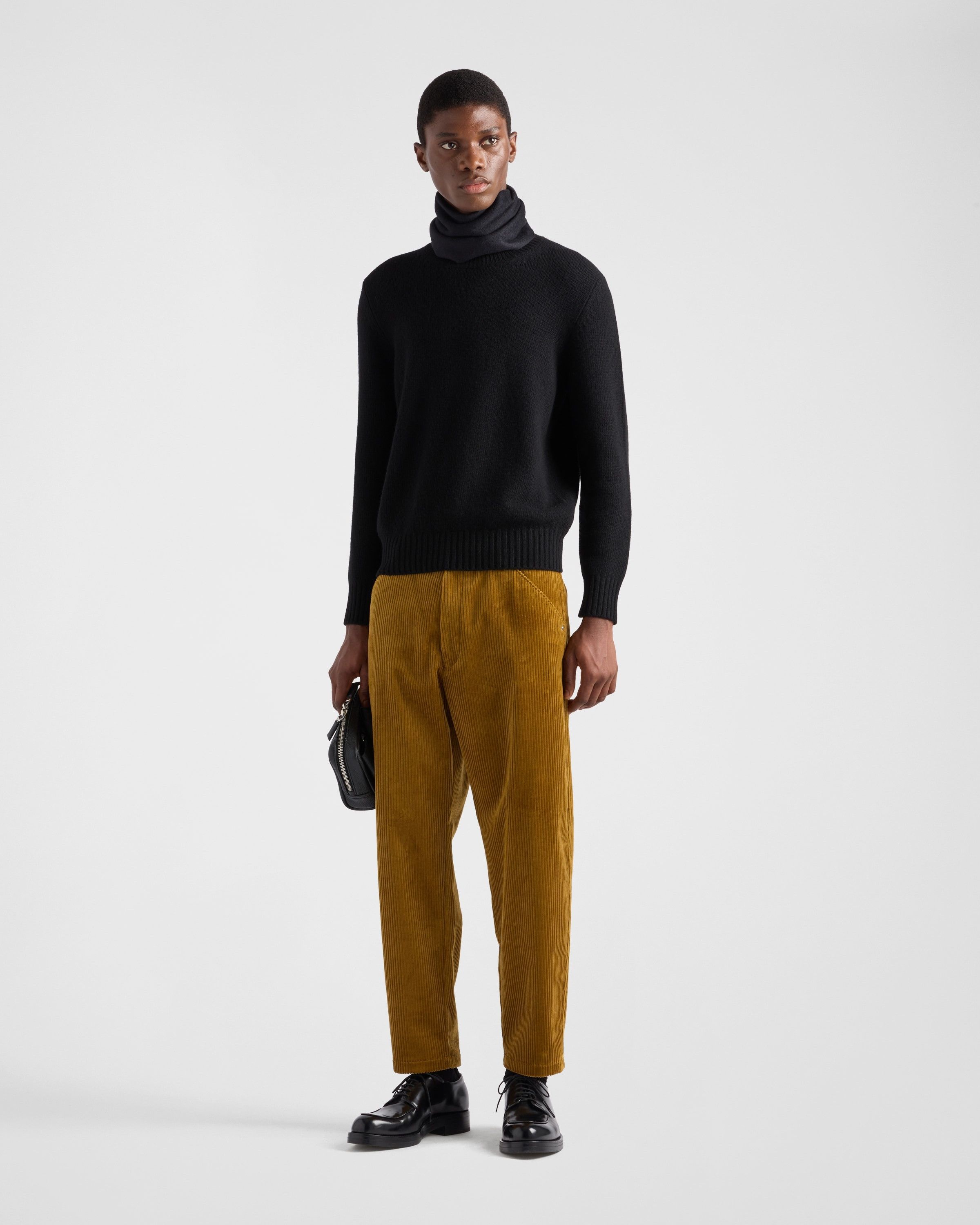 Prada o1bcso1str1025 Velluto Pinwale Corduroy Pants in Yellow Size US 32 / EU 48 - 2 Thumbnail