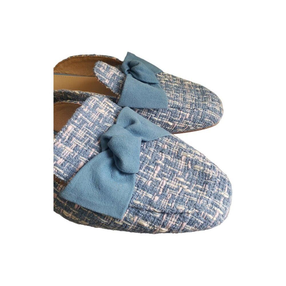 Designer SH132 Talbots STELLA WOVEN TWEED MULES 9.5 Size US 9.5 / IT 39.5 - 4 Thumbnail