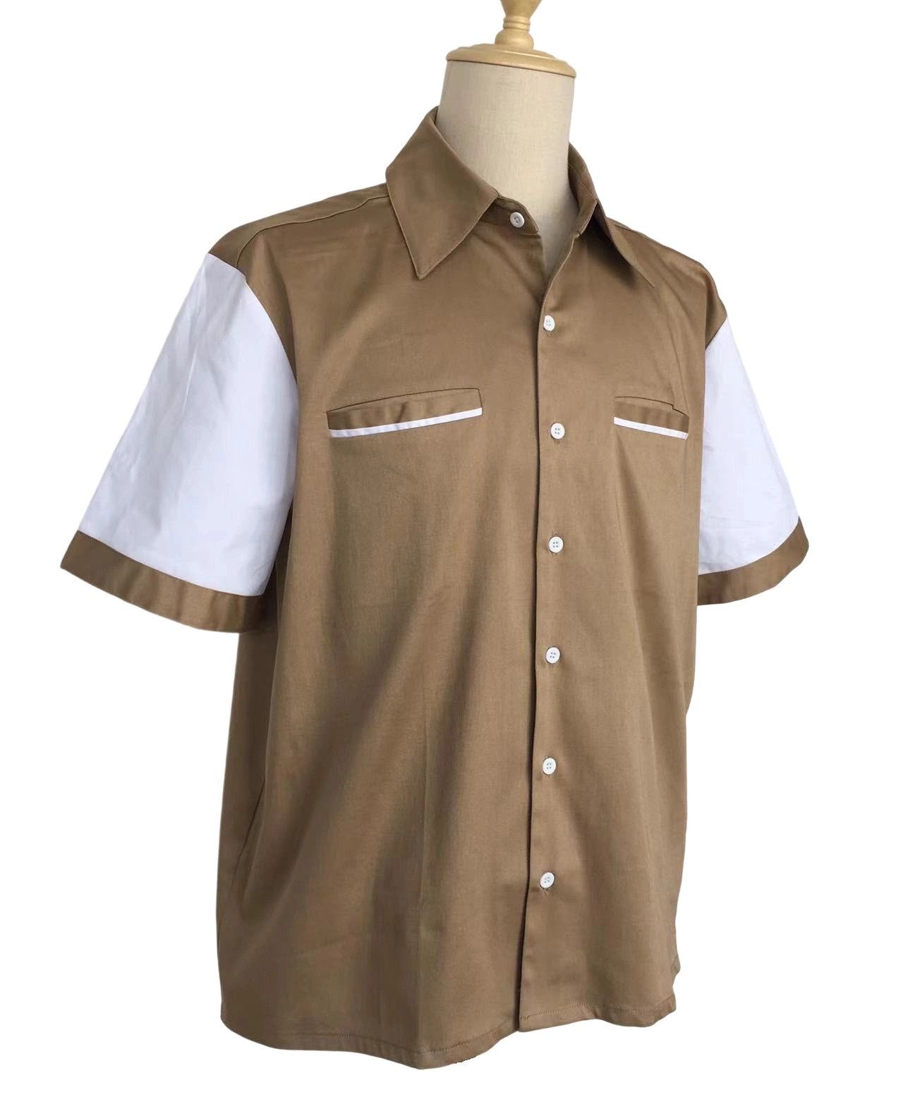 Other Vintage Shirt Short Sleeve Men Clothes Coffee Size US XXL / EU 58 / 5 - 2 Thumbnail