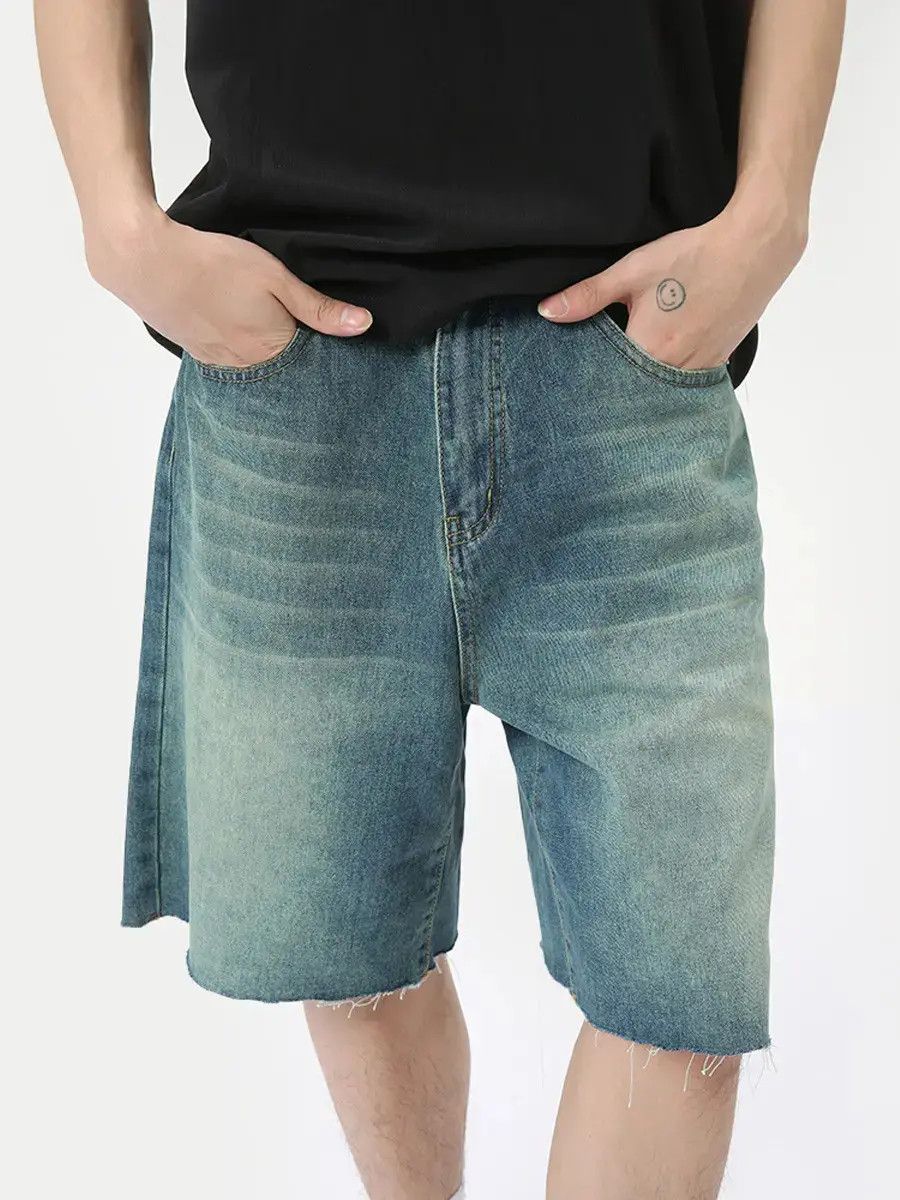 Japanese Brand Retro loose casual fringed denim shorts Size US 32 / EU 48 - 3 Thumbnail