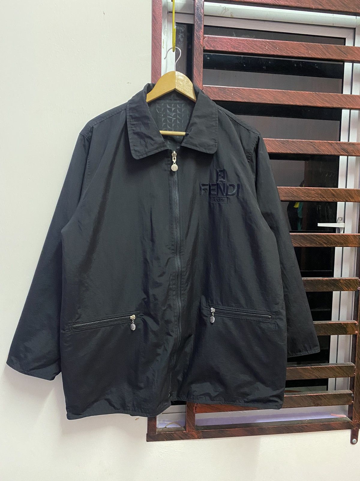 Fendi FENDI zucca Reversible Jacket Monogram Black Nylon Size US XL / EU 56 / 4 - 1 Thumbnail