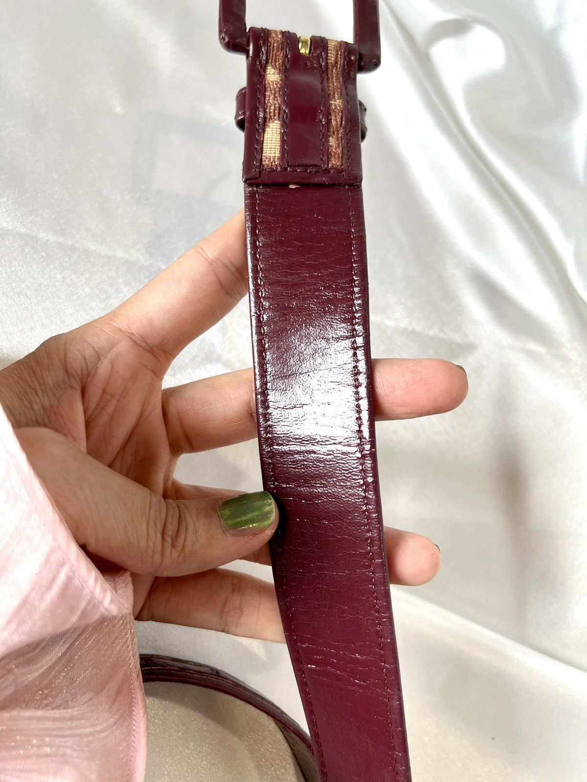 Dior Dior Leather Belt – Burgundy/Beige Monogram Size ONE SIZE - 11 Thumbnail
