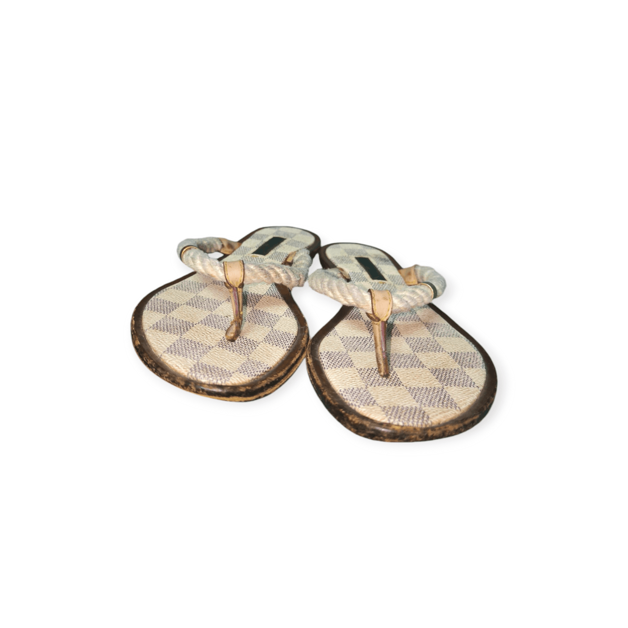 Louis Vuitton Damier Azur Rope Sandal Size US 5.5 / IT 35.5 - 2 Thumbnail