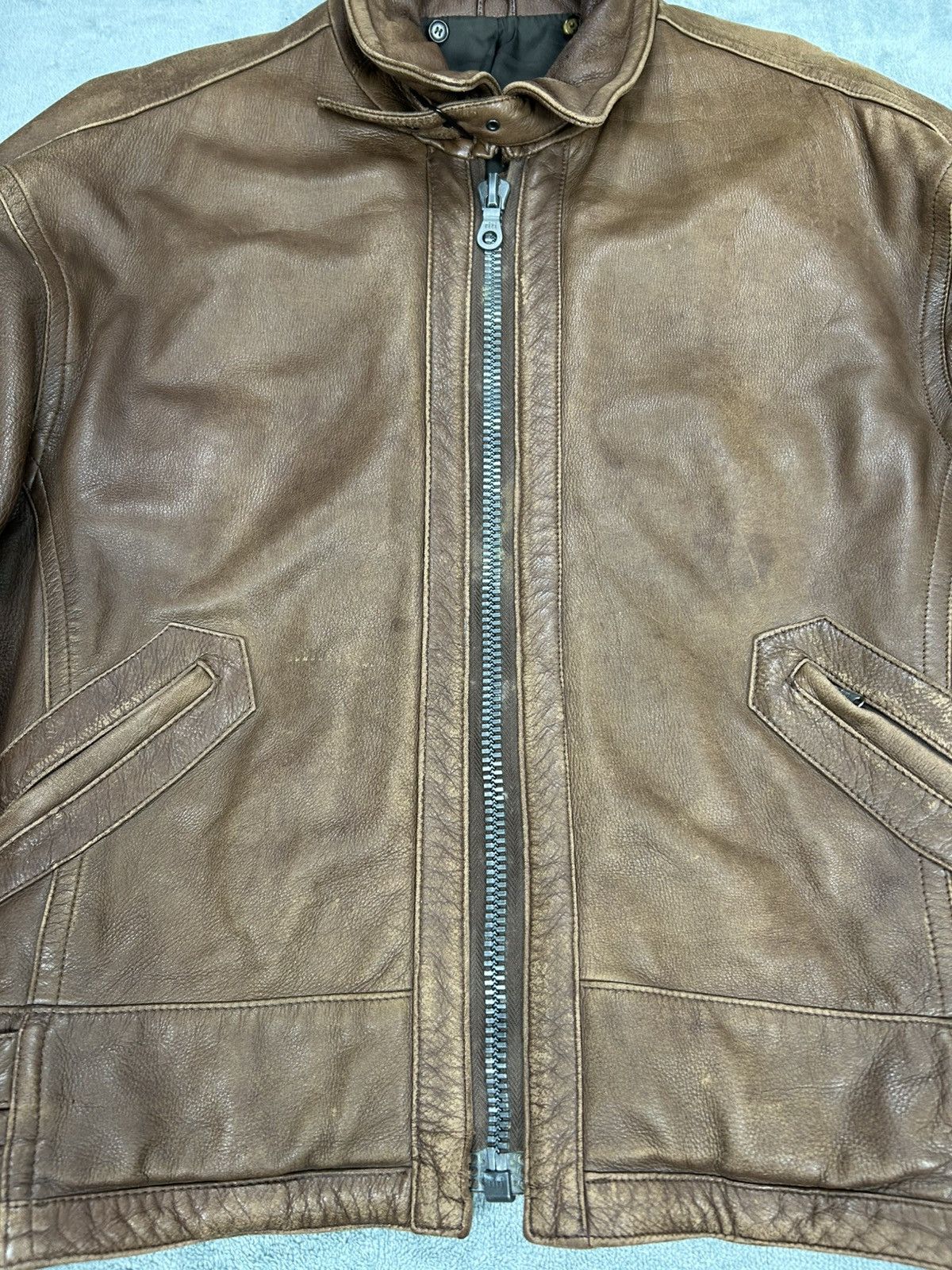 Issey Miyake Vintage Issey Miyake Bomber Leather Jacket. J0128 Size US L / EU 52-54 / 3 - 4 Thumbnail