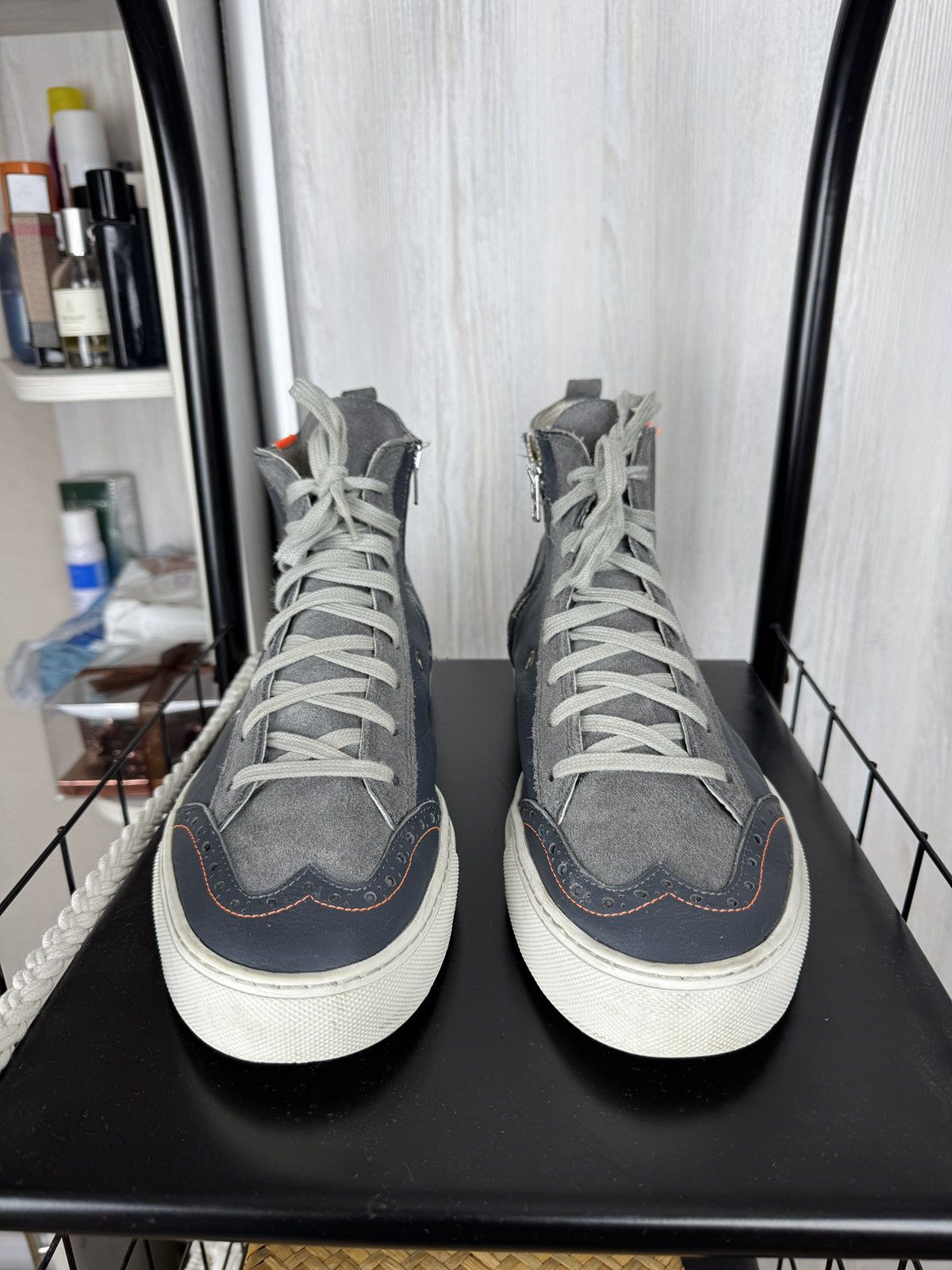 Other RUBIROSA Ariza Grey Hi-Top sneakers Trainers In Leather Size US 13 / EU 46 - 5 Thumbnail